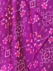Small Dupatta magenta pink Navaratan Patola weave