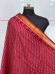 Small dupatta in laheria Single Ikat weave