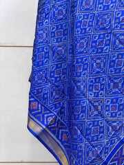 Small dupatta in panchanda design weave single ikat