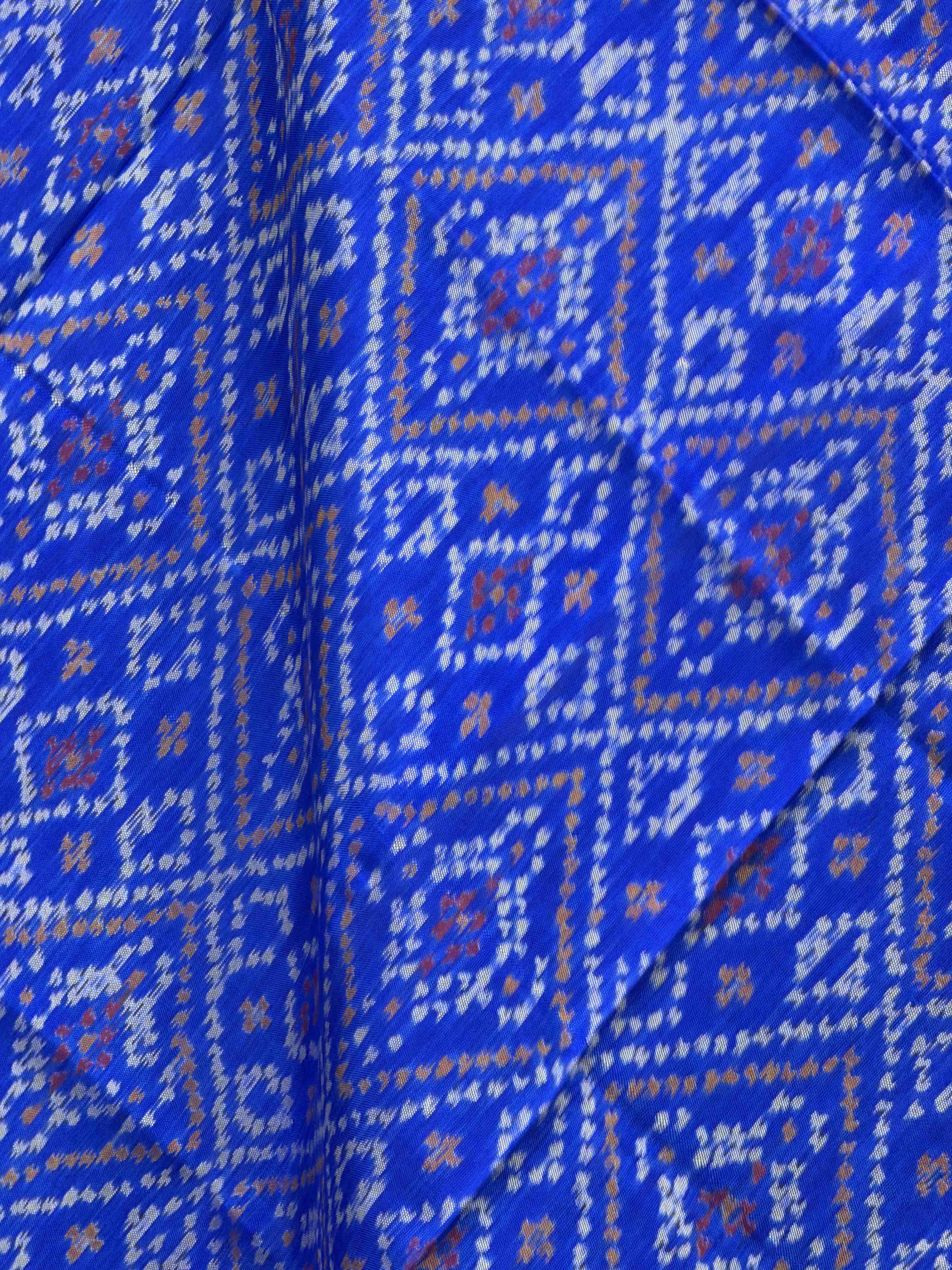 Small dupatta in panchanda design weave single ikat