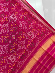 Small dupatta in navaratan Hathi single ikat weave