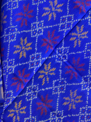 Small dupatta in blue colour single ikat weave