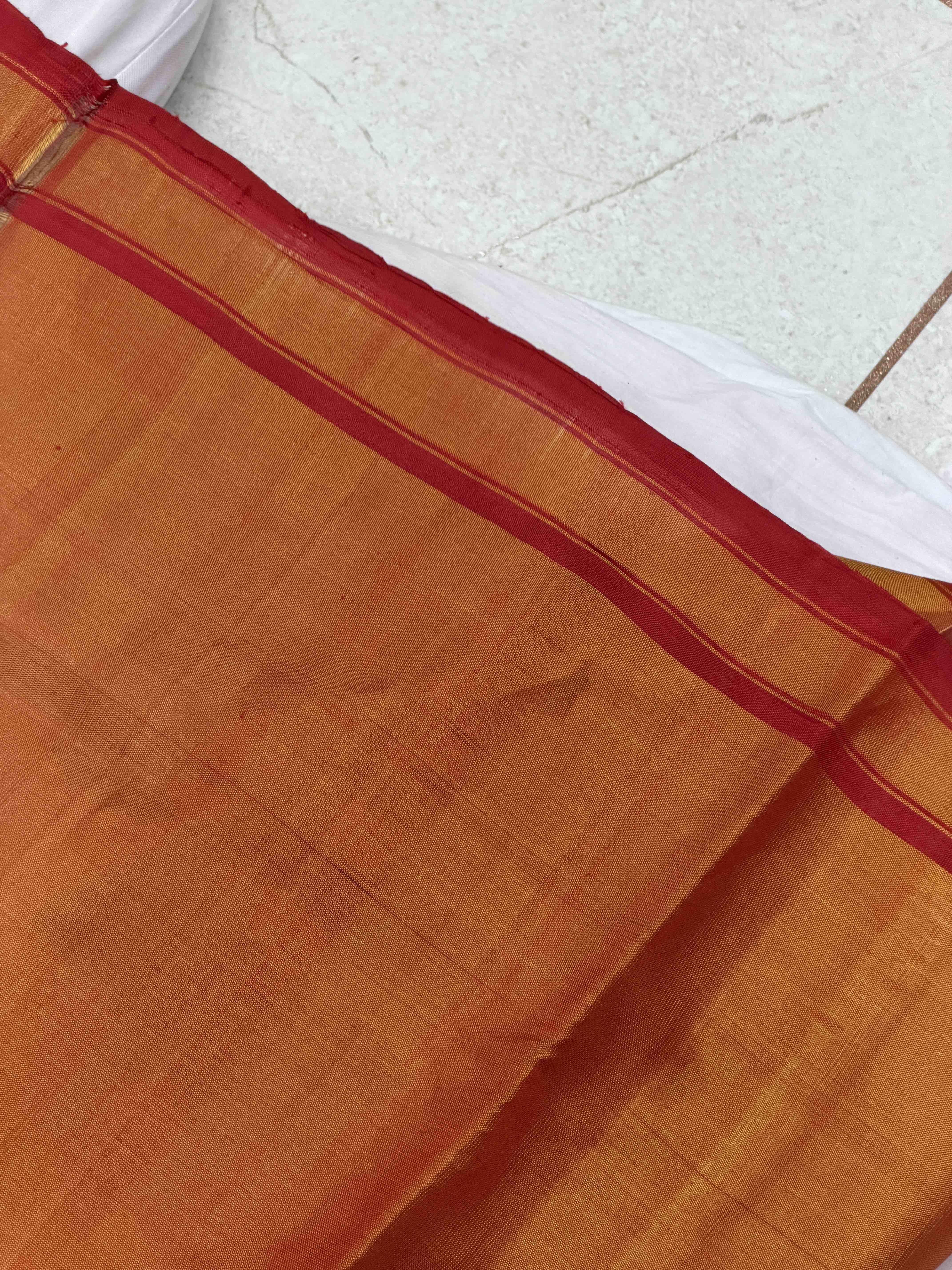 Golden White tissue patola Saree