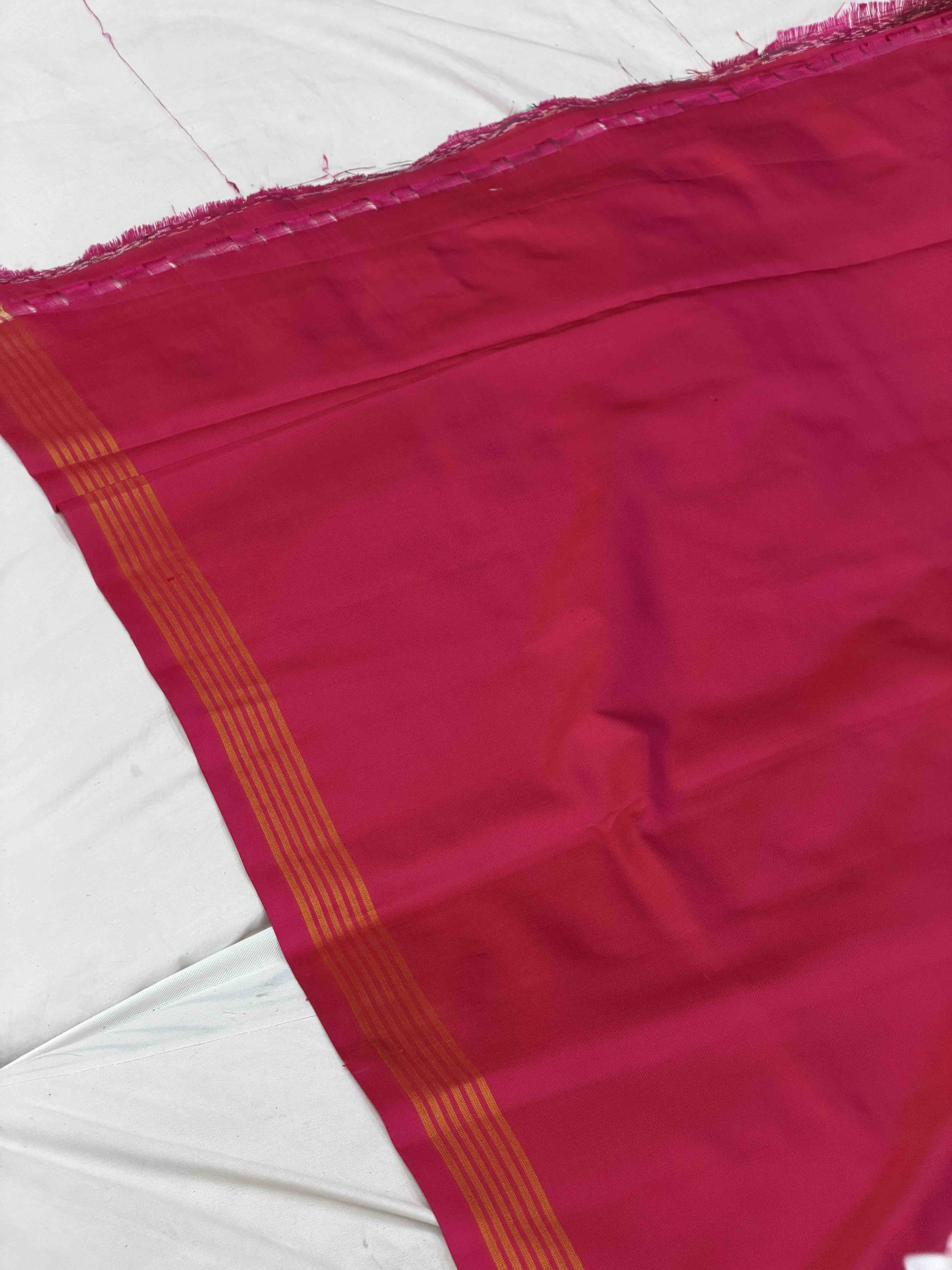 Pink & Blue star Design Single Ikat Patola Saree