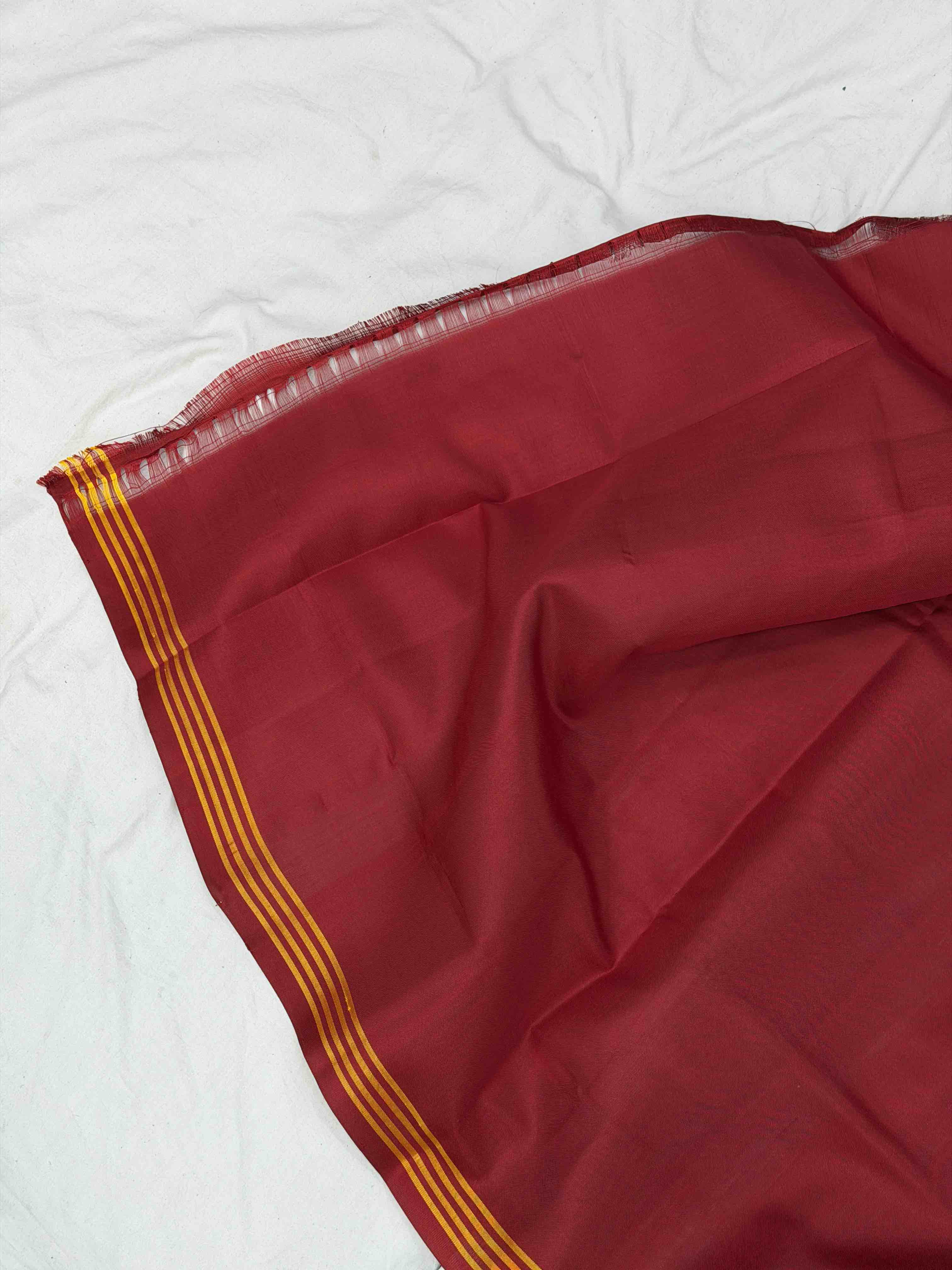 Maroon & Musterd manekchawk Patola Saree