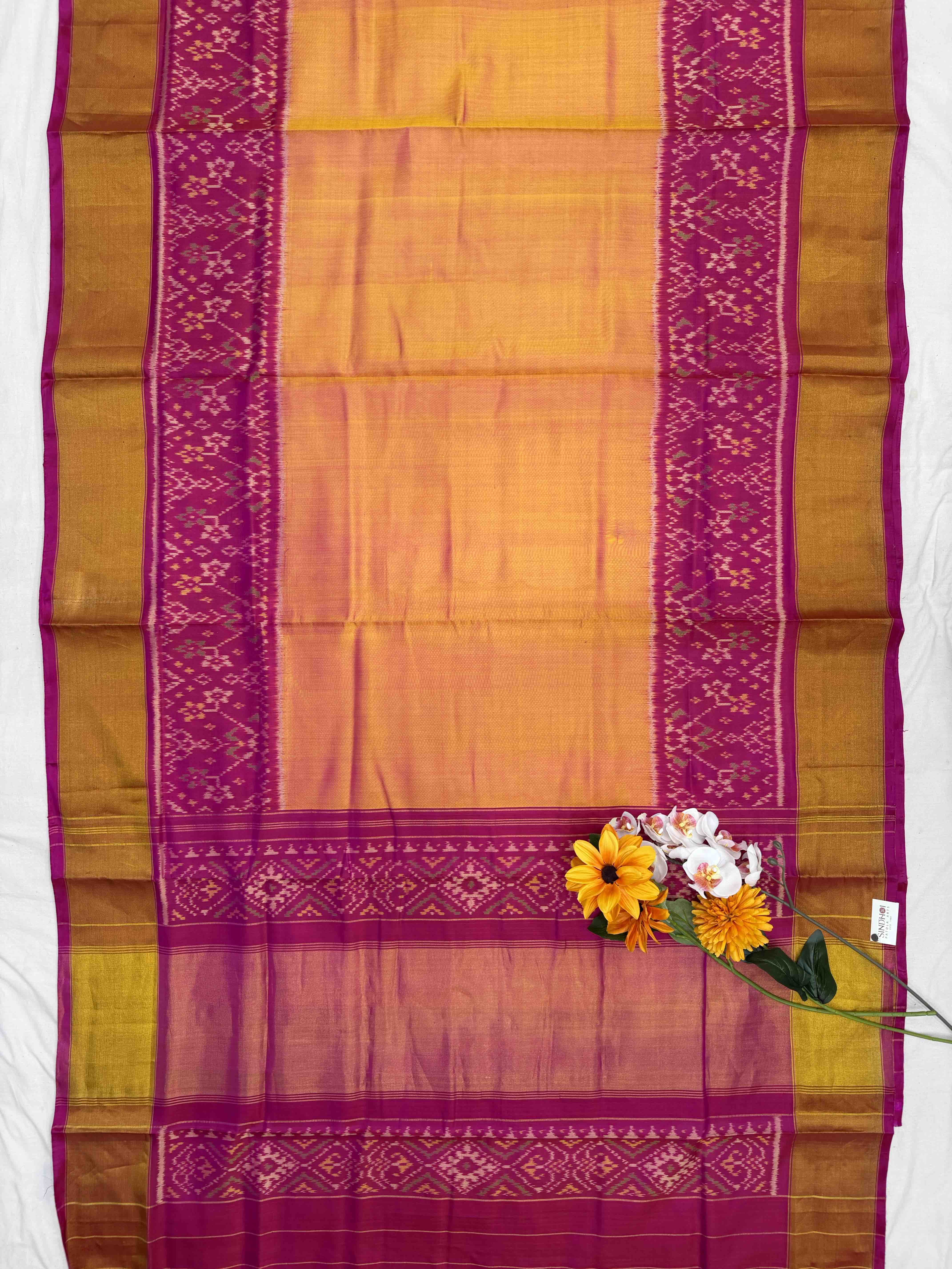 Pink & peach shaded Rajkoti Patola Sarees