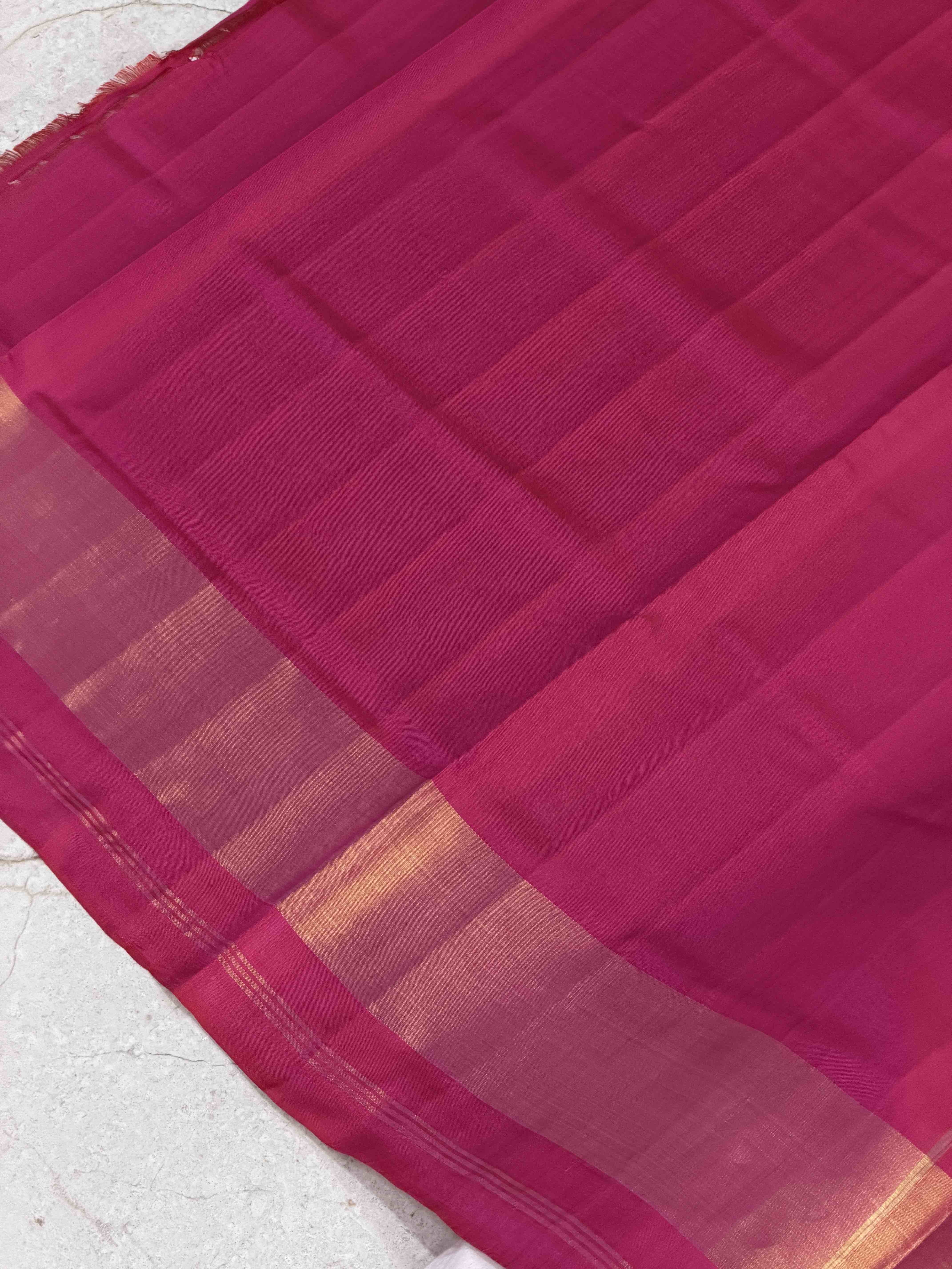 Pink & musterd skirt border Rajkoti Patola Sarees