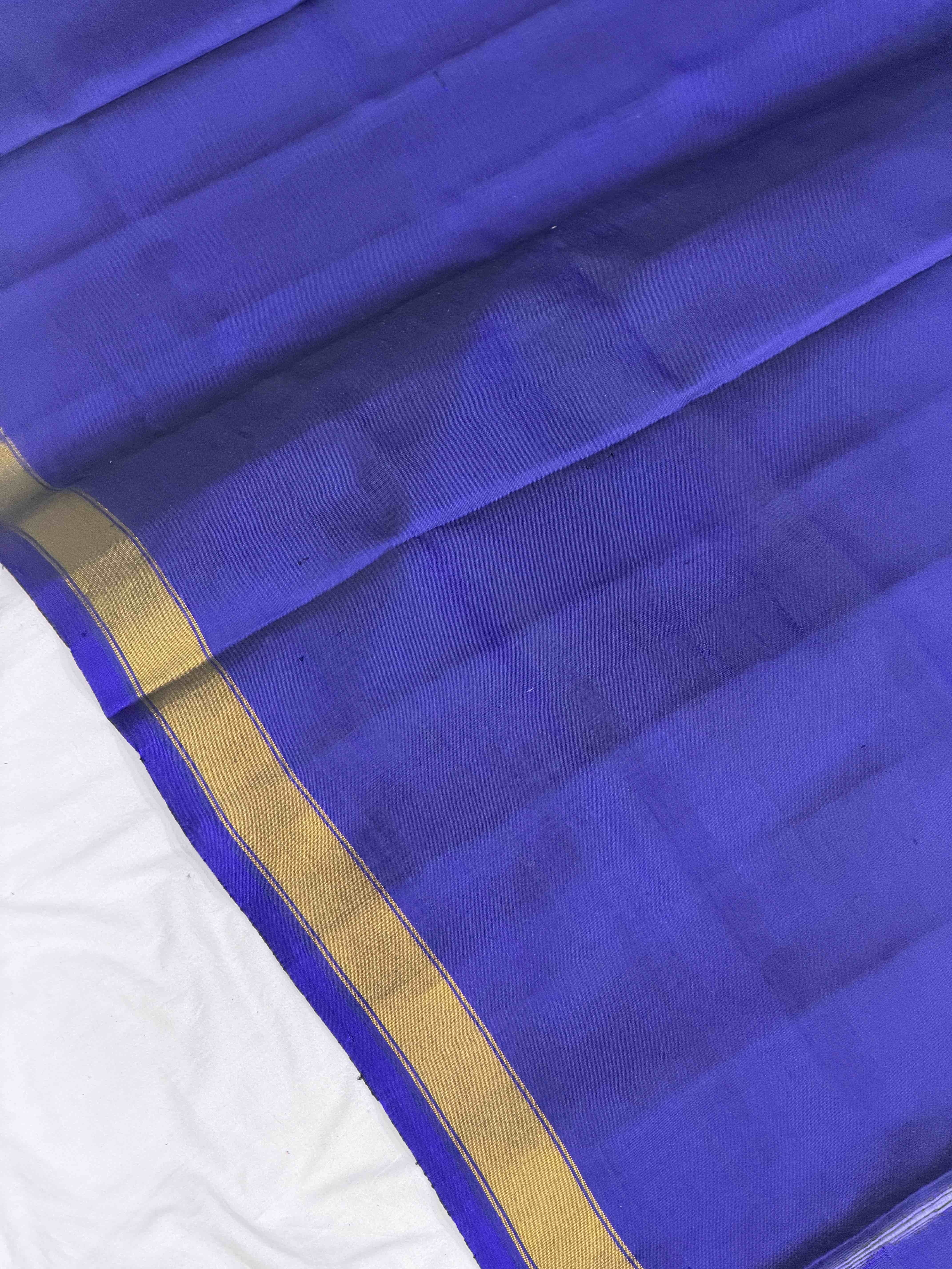 Pink & Blue Plain Rajkot Patola Saree
