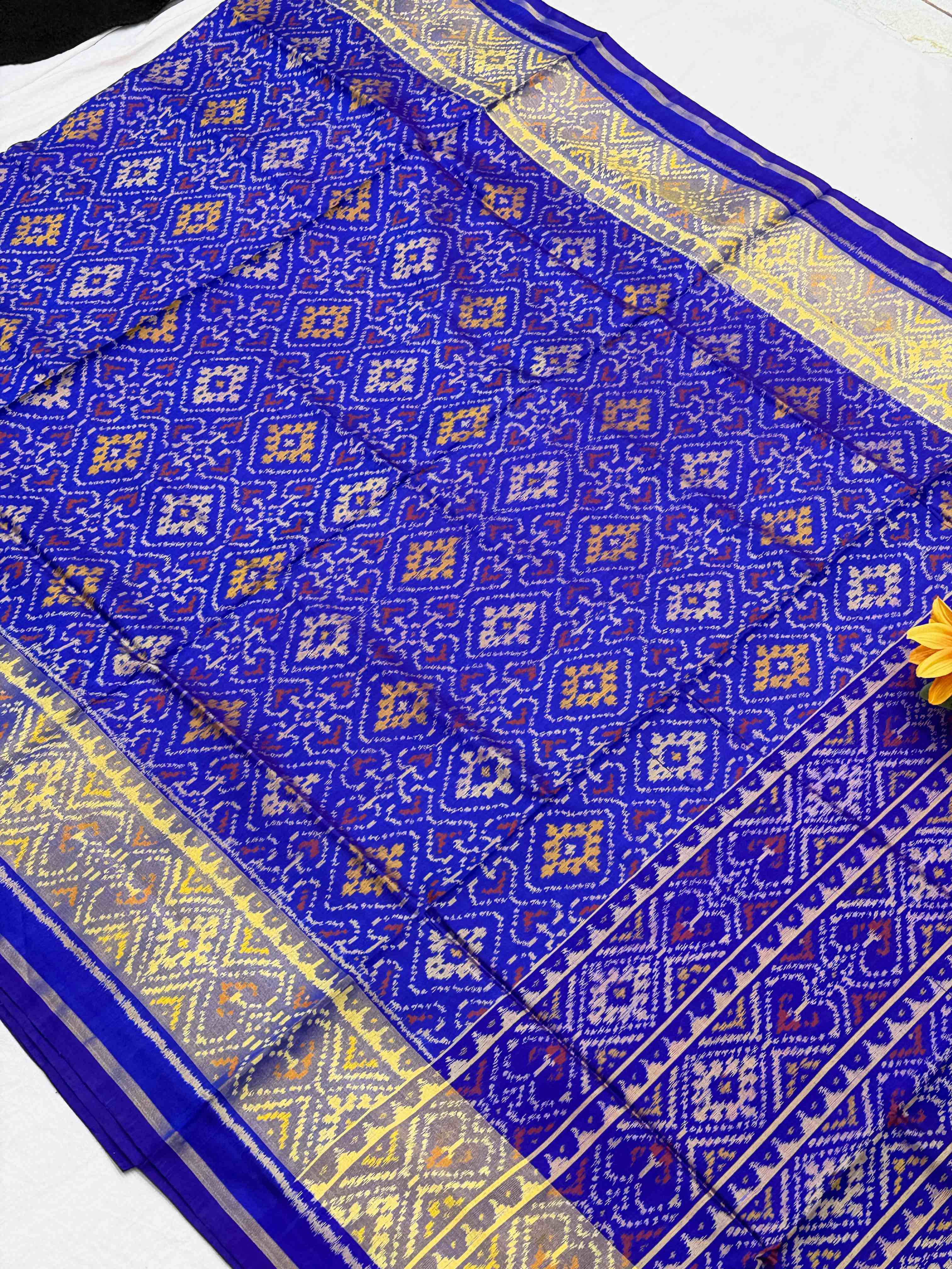 Purplish Blue Panchanda Rajkot Patola Saree