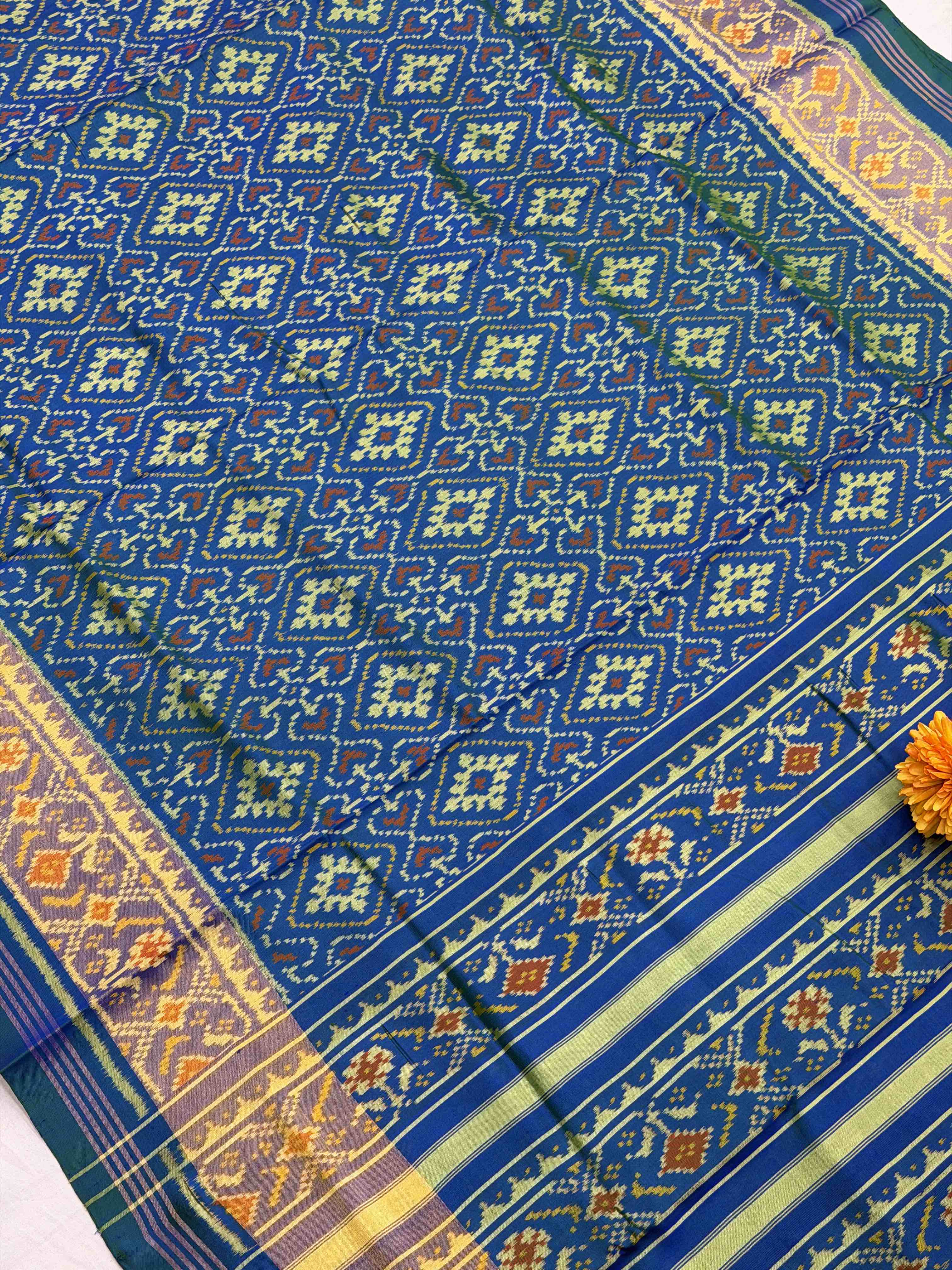 Peacock blue panchanda Rajkot Patola Saree