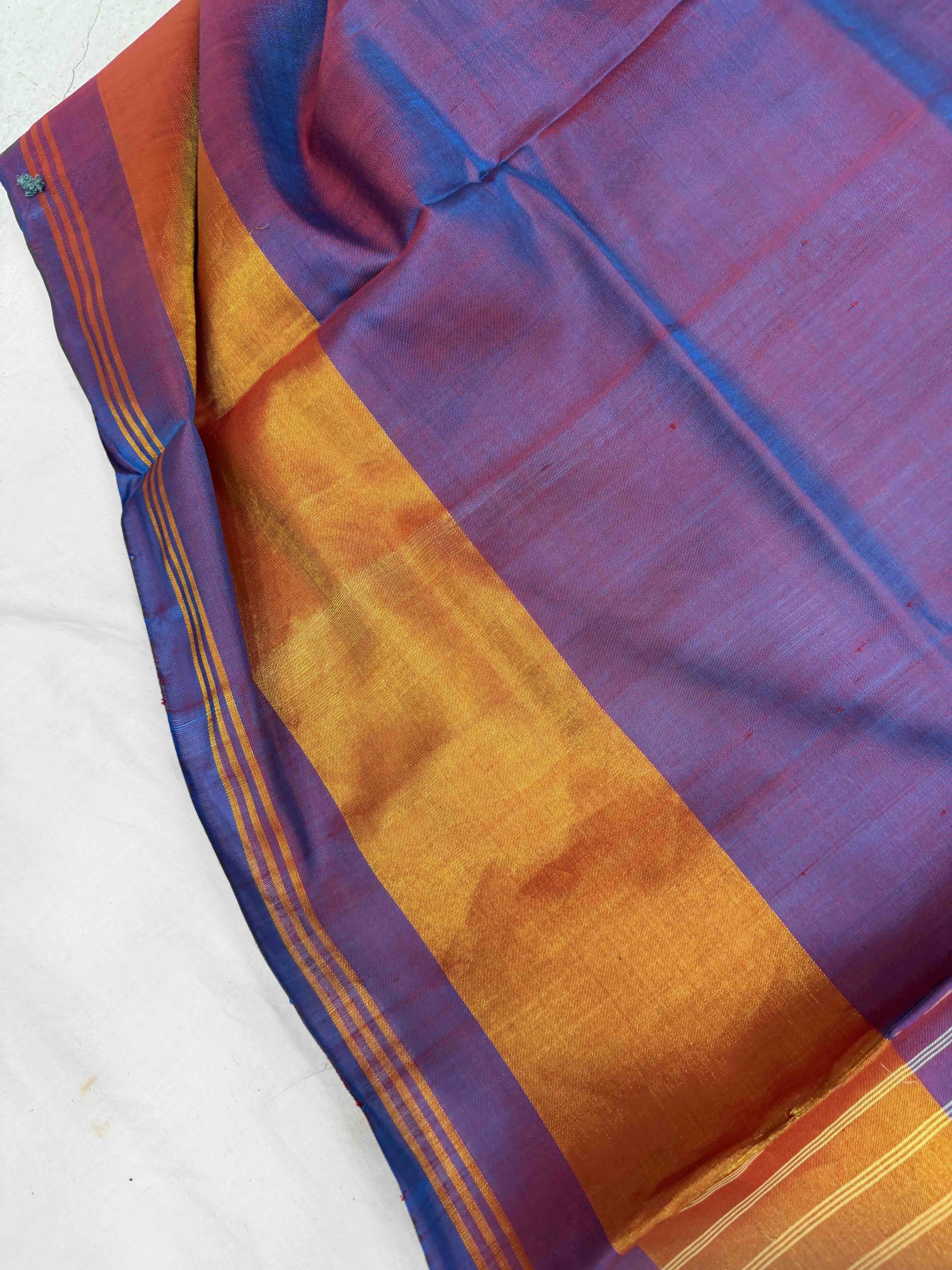 Light purple & light blue Skirt border Rajkot Patola
