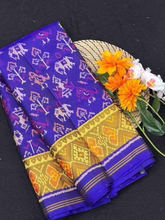 Blue Narikunj Rajkot Patola Saree