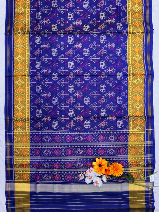 Blue Narikunj Rajkot Patola Saree