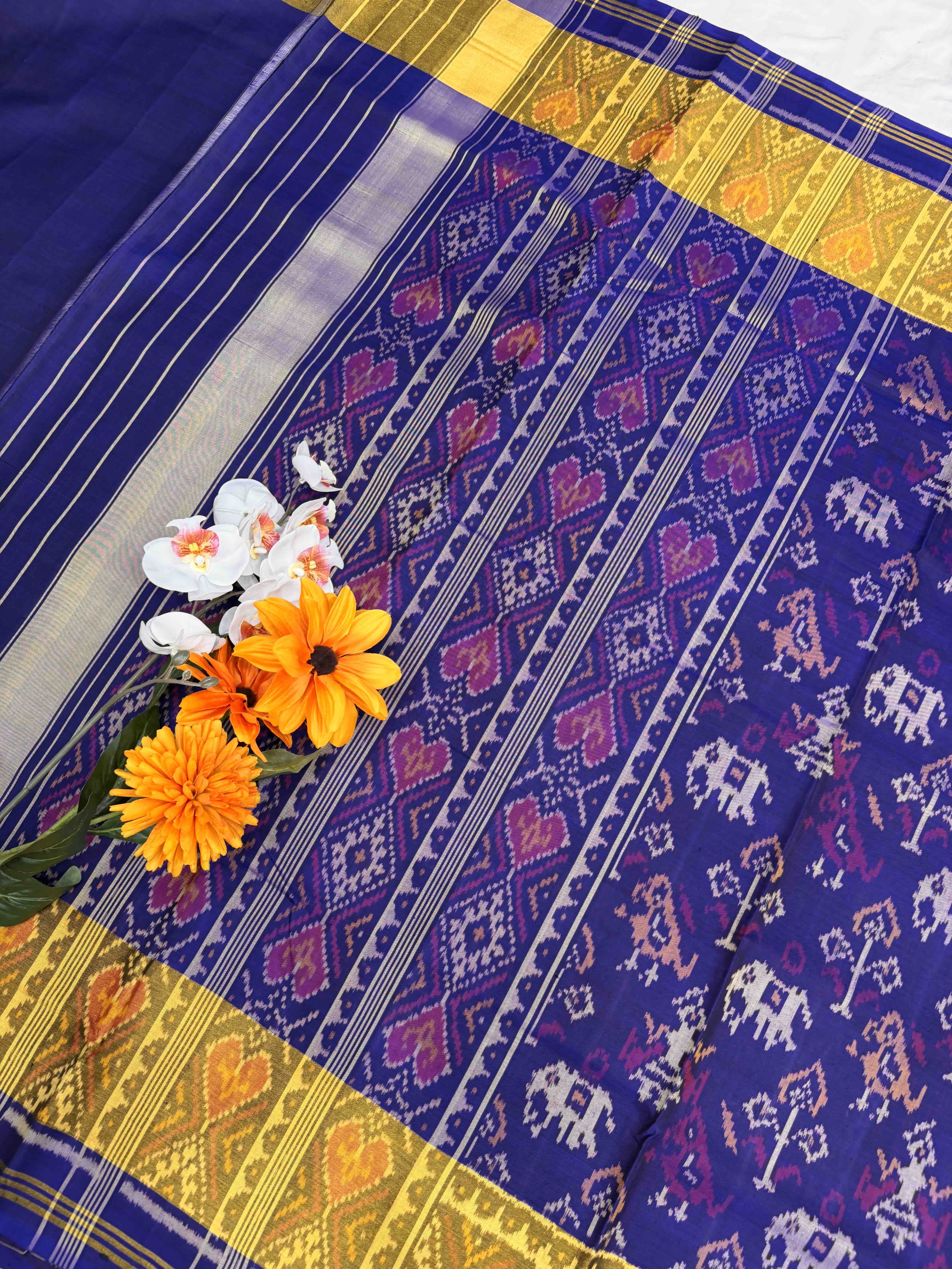 Blue Narikunj Rajkot Patola Saree