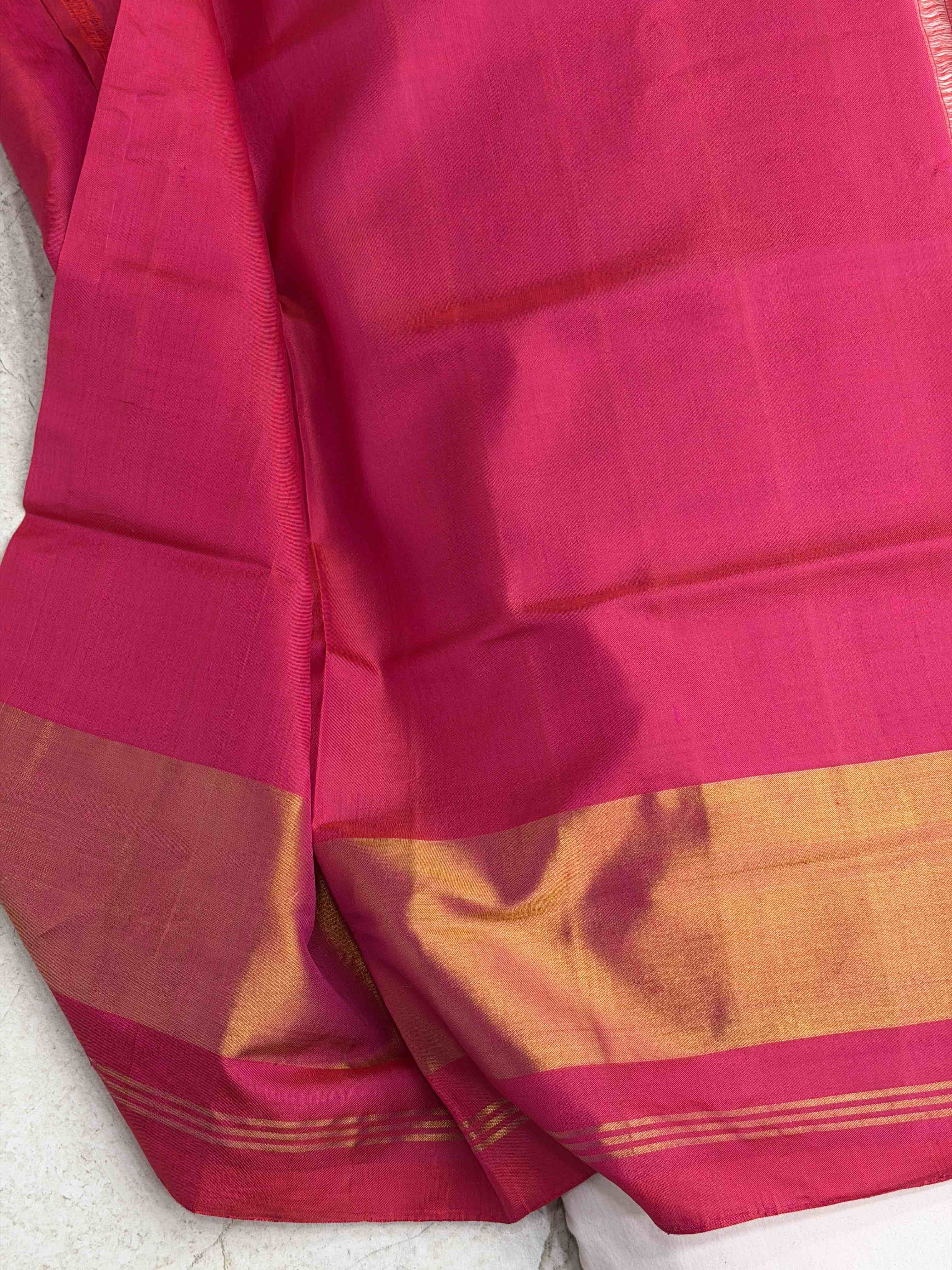 Pink Narikunjar Tissue Border Rajkoti Patola Saree