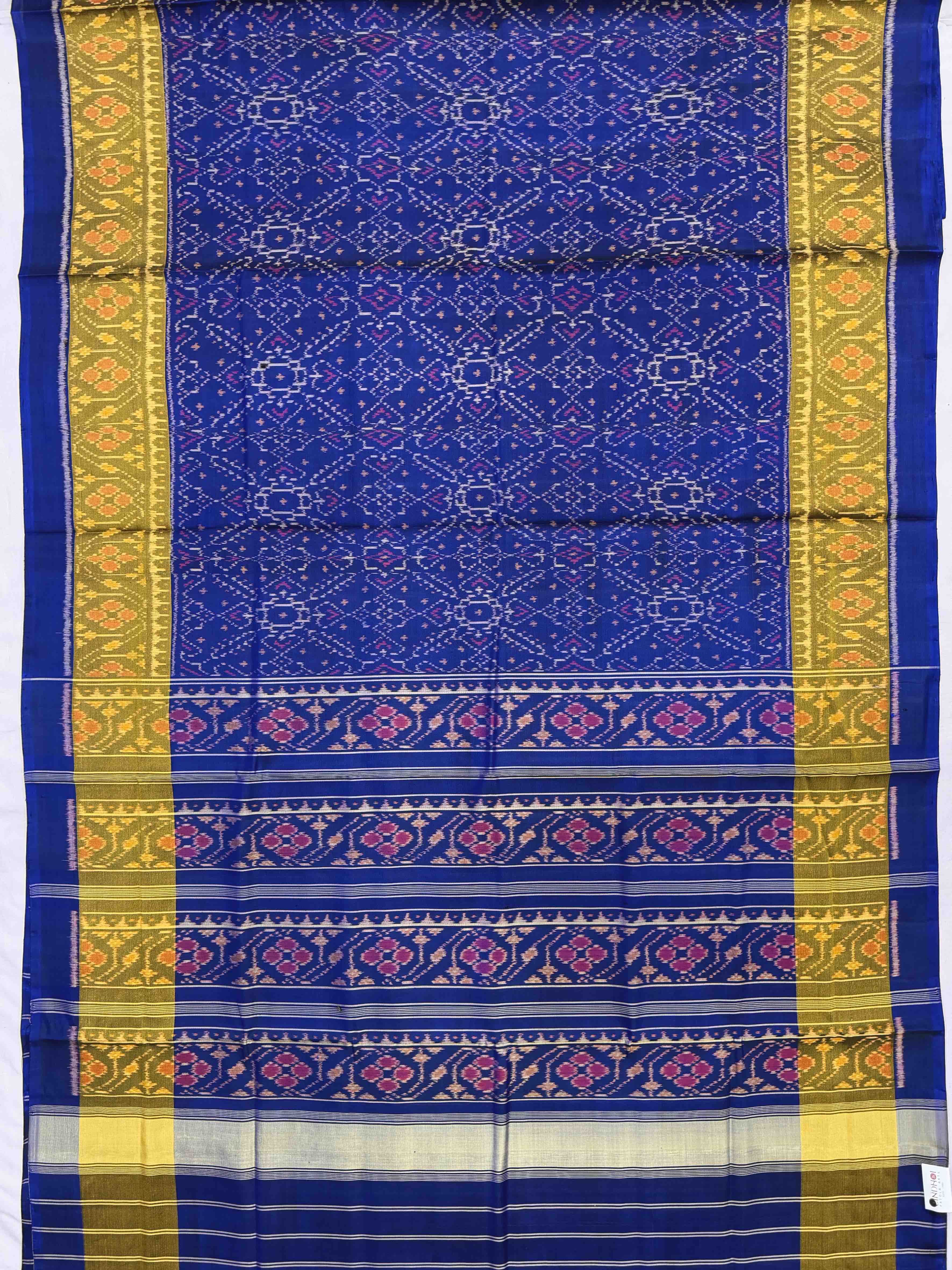 Blue manekchawk Rajkot Patola Saree