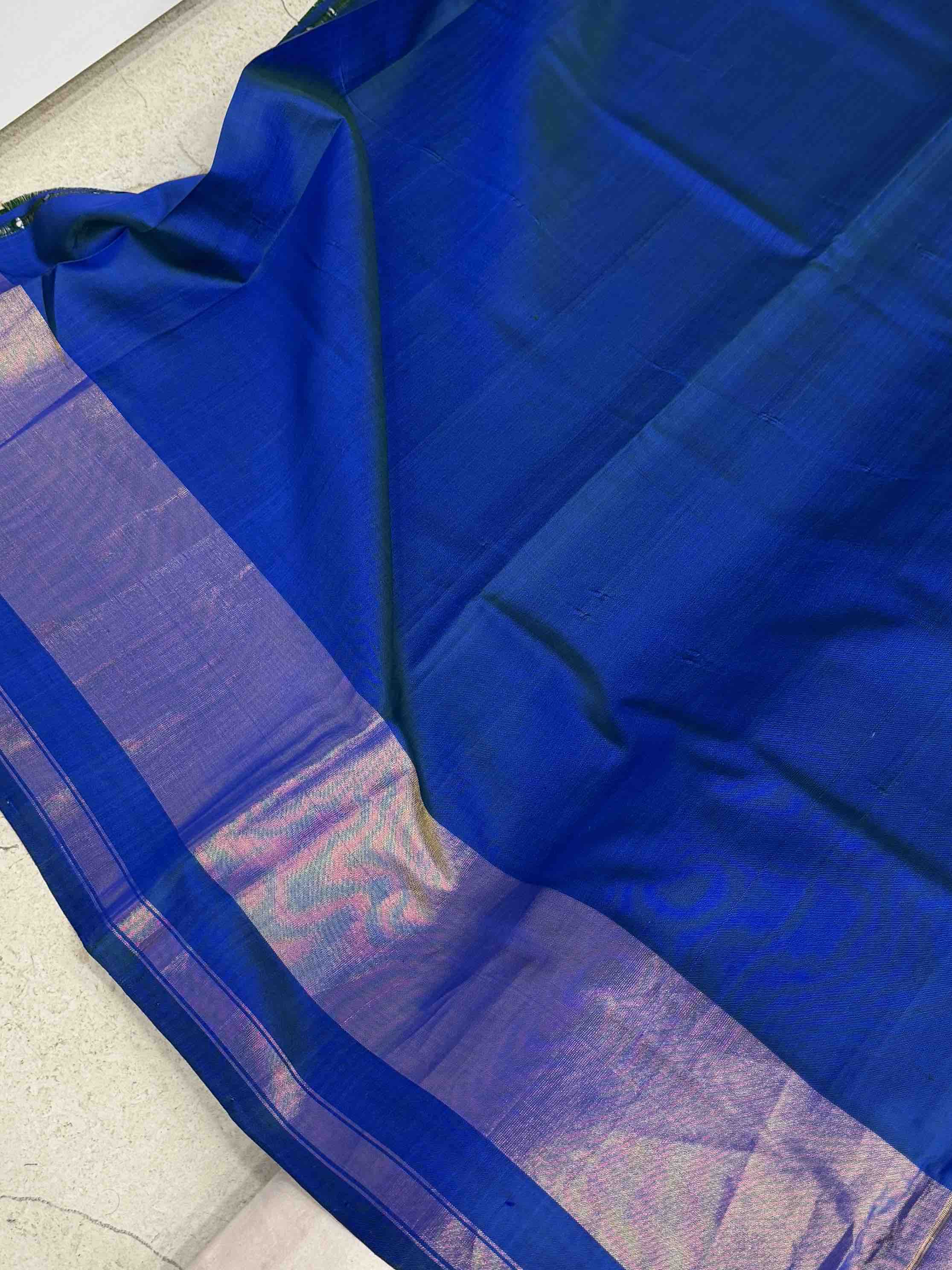 Peacock blue Rajkot Patola narikunj design