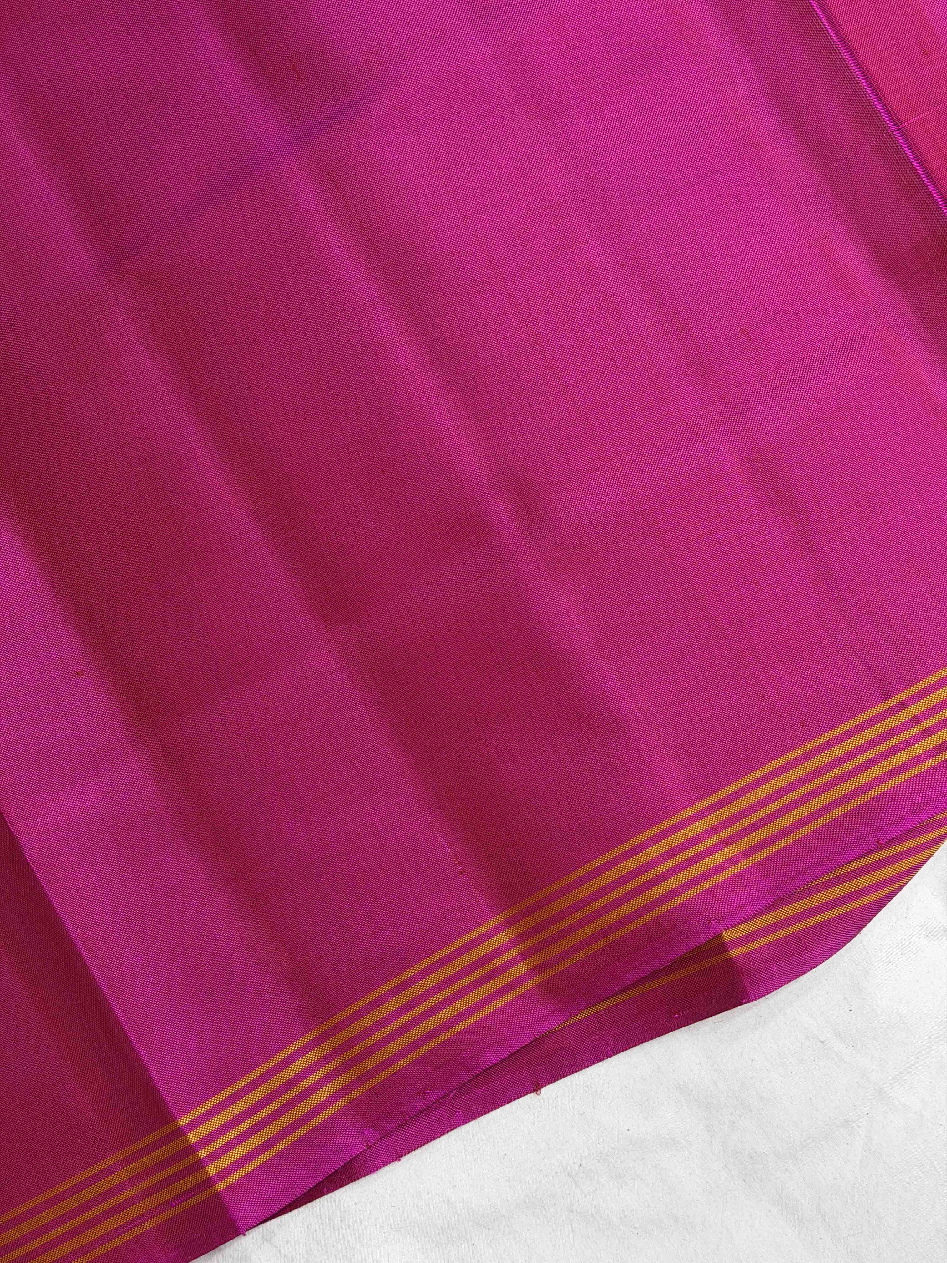 Pink Manekchawk Semi double ikat Patola Saree