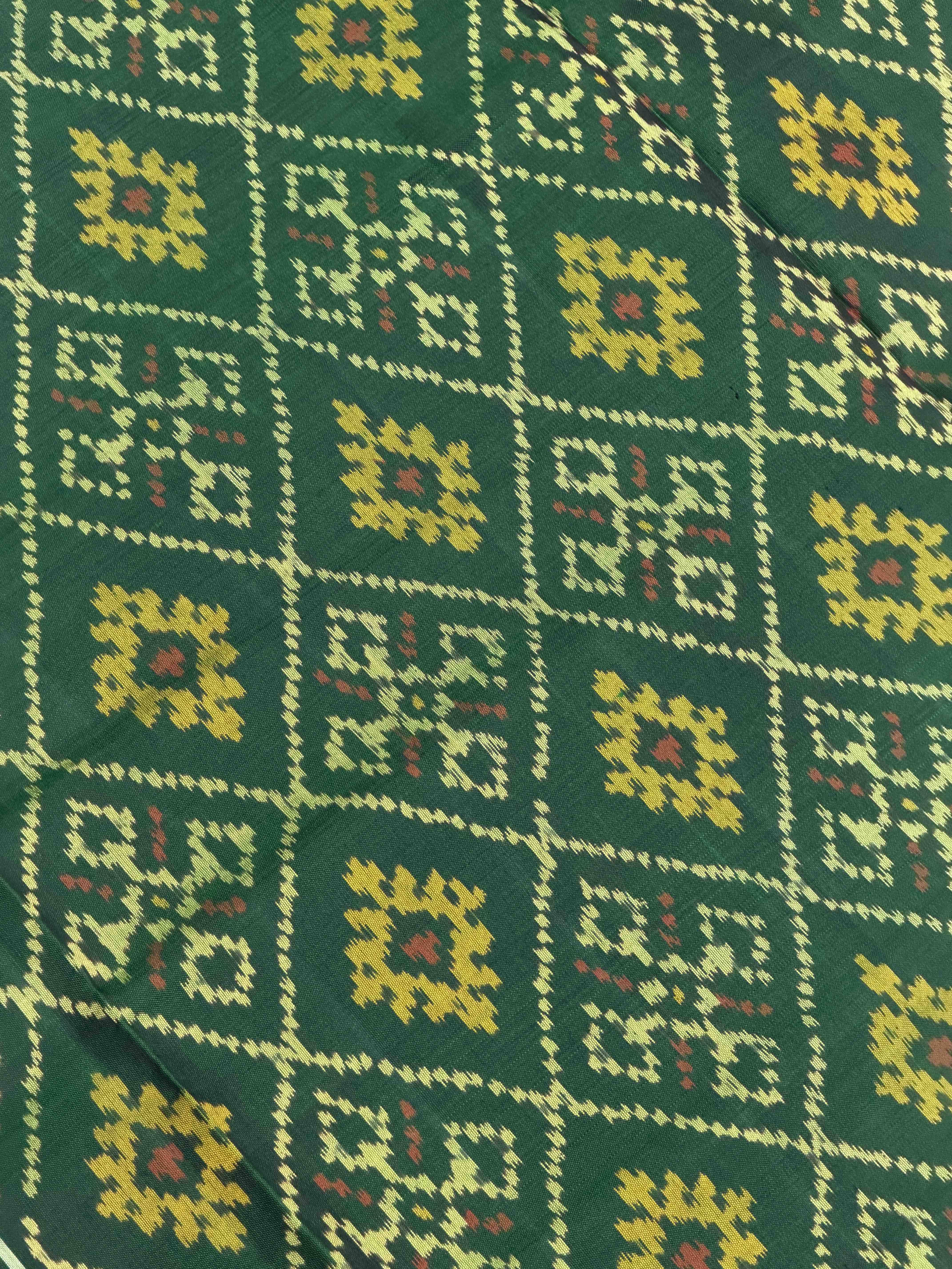 Green chandabhat Tissue border rajkot Patola
