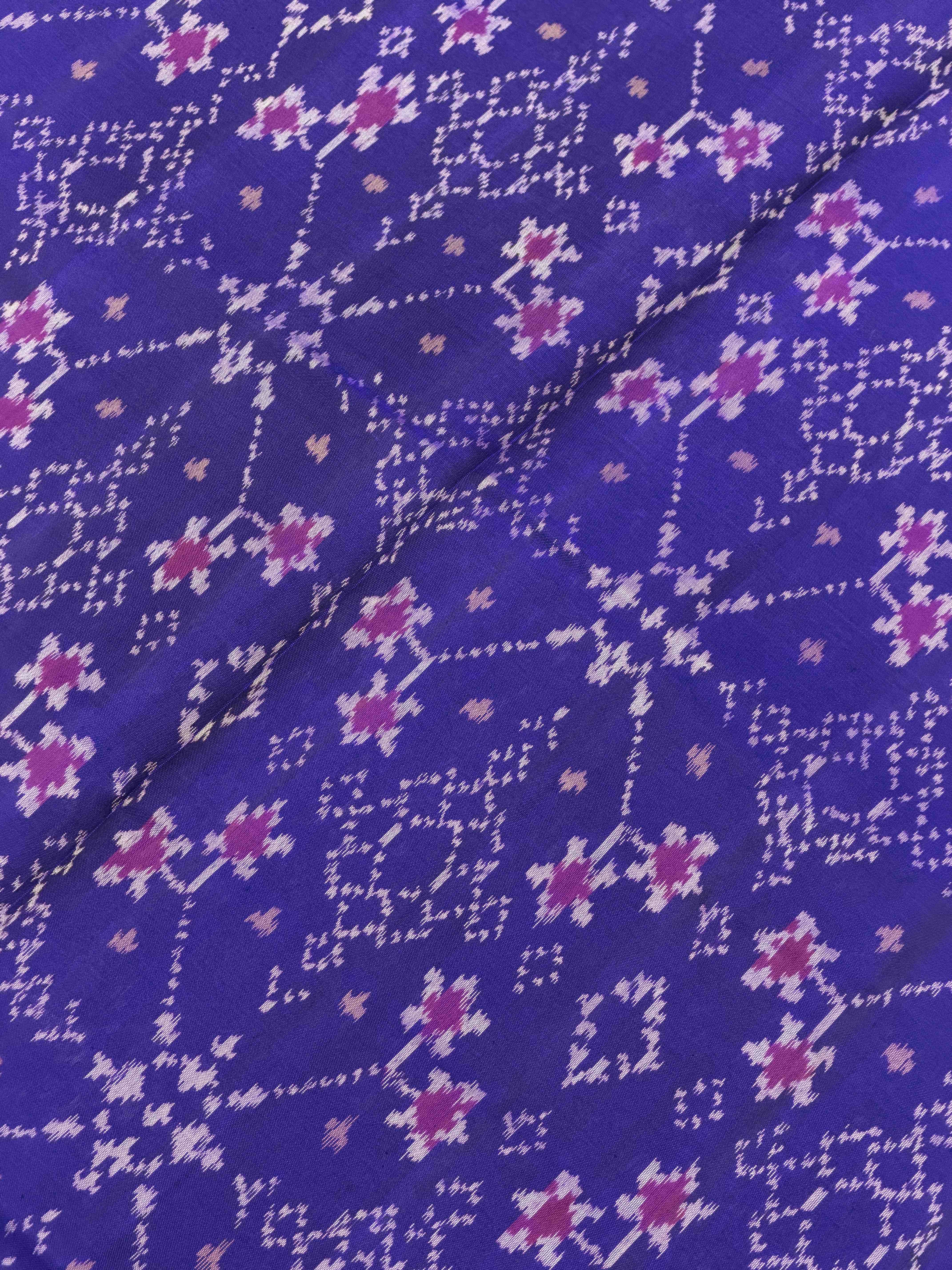 Blue Navaratan Tissue border Patola saree