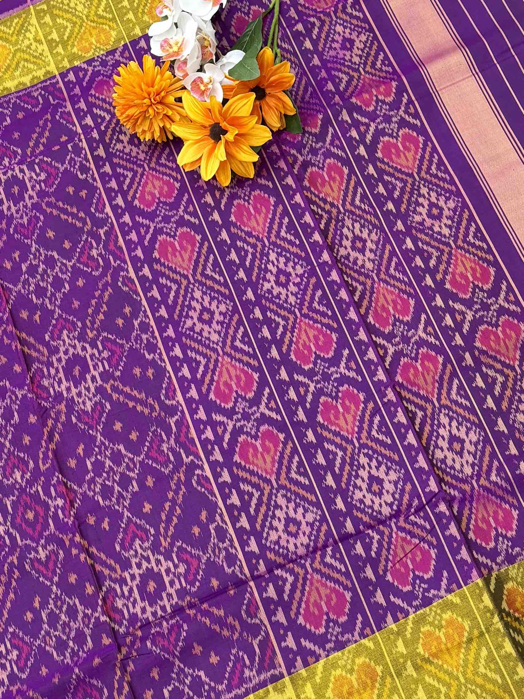 Purple manekchawk rajkot Patola Saree