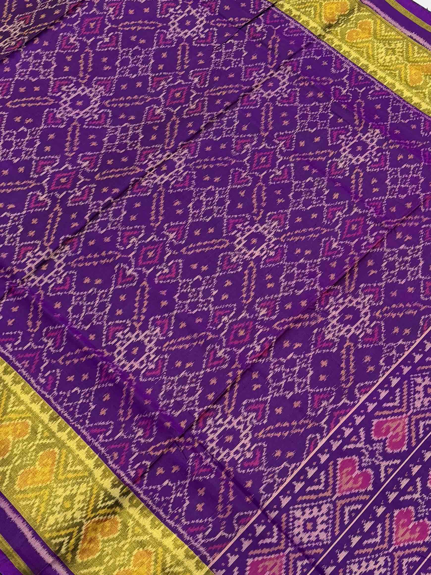 Purple manekchawk rajkot Patola Saree