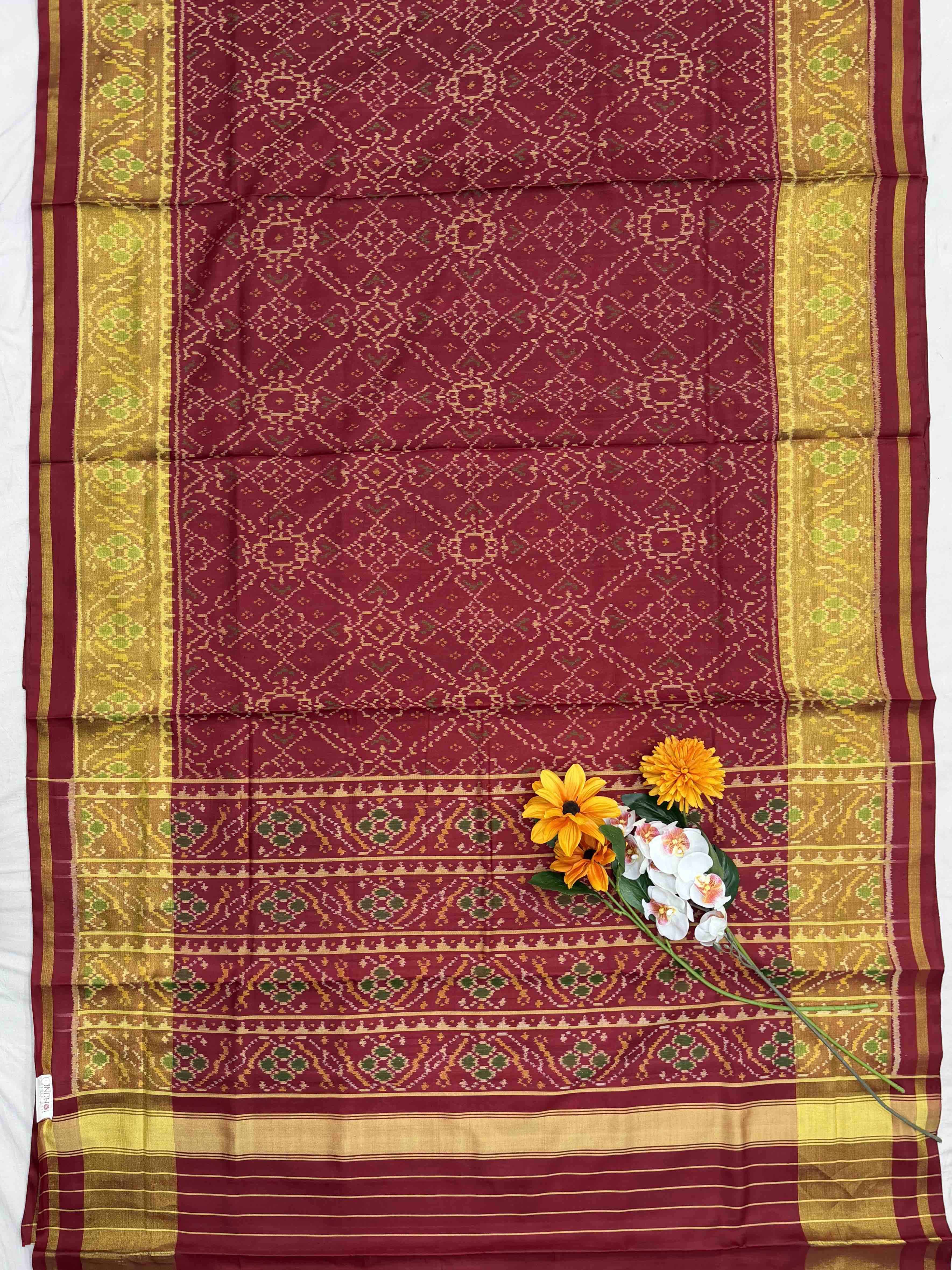 Maroon Manekchawk Rajkot Patola Saree