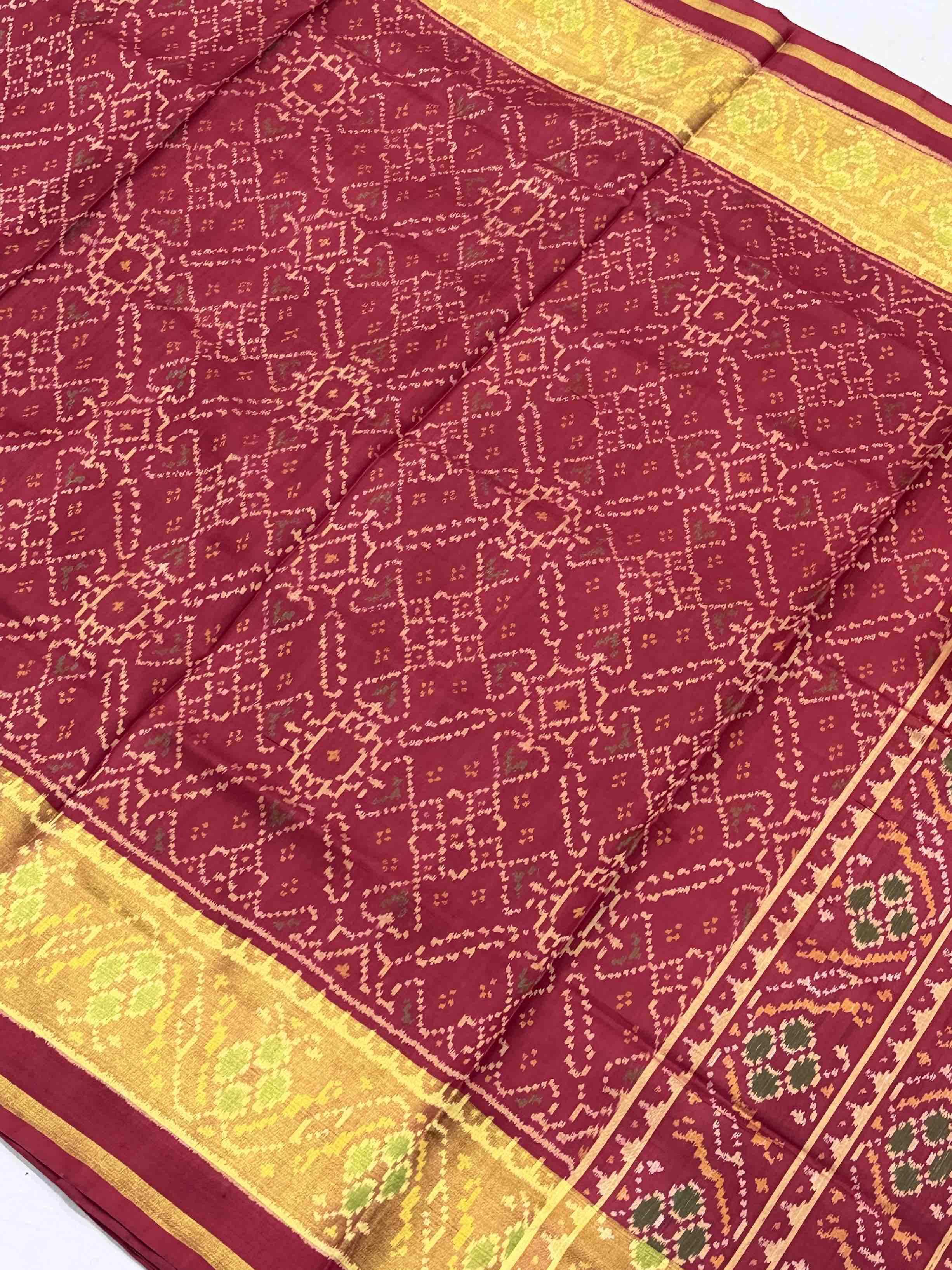 Maroon Manekchawk Rajkot Patola Saree