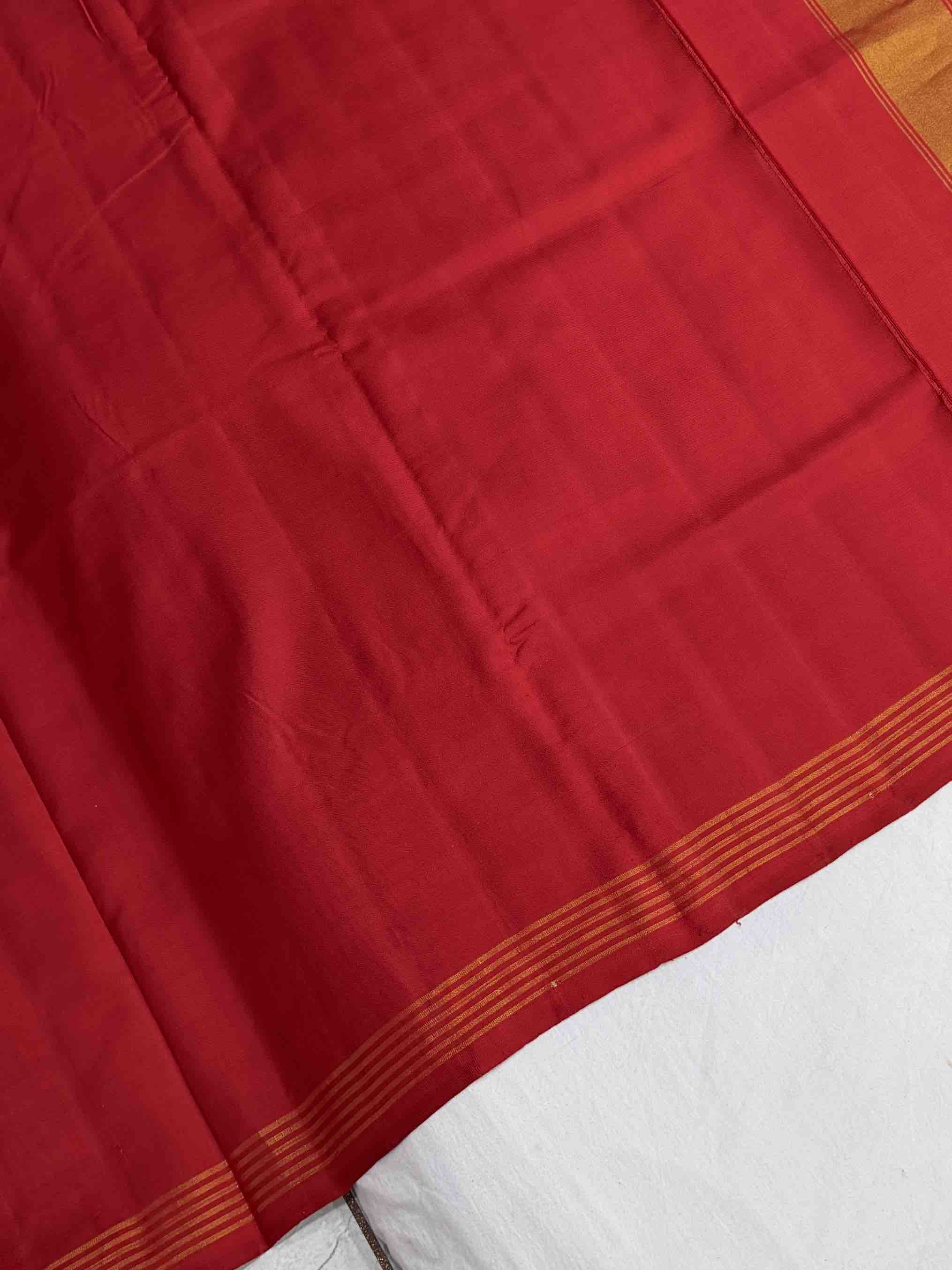 Red & brown panchanda single ikat patan patola