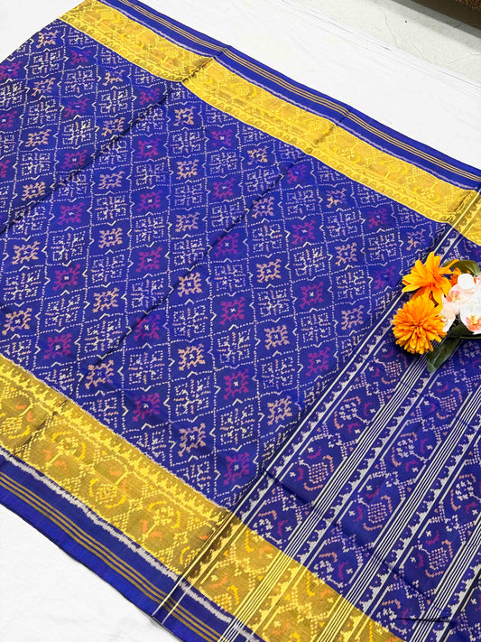 Blue chandabhat Rajkoti Patola Saree