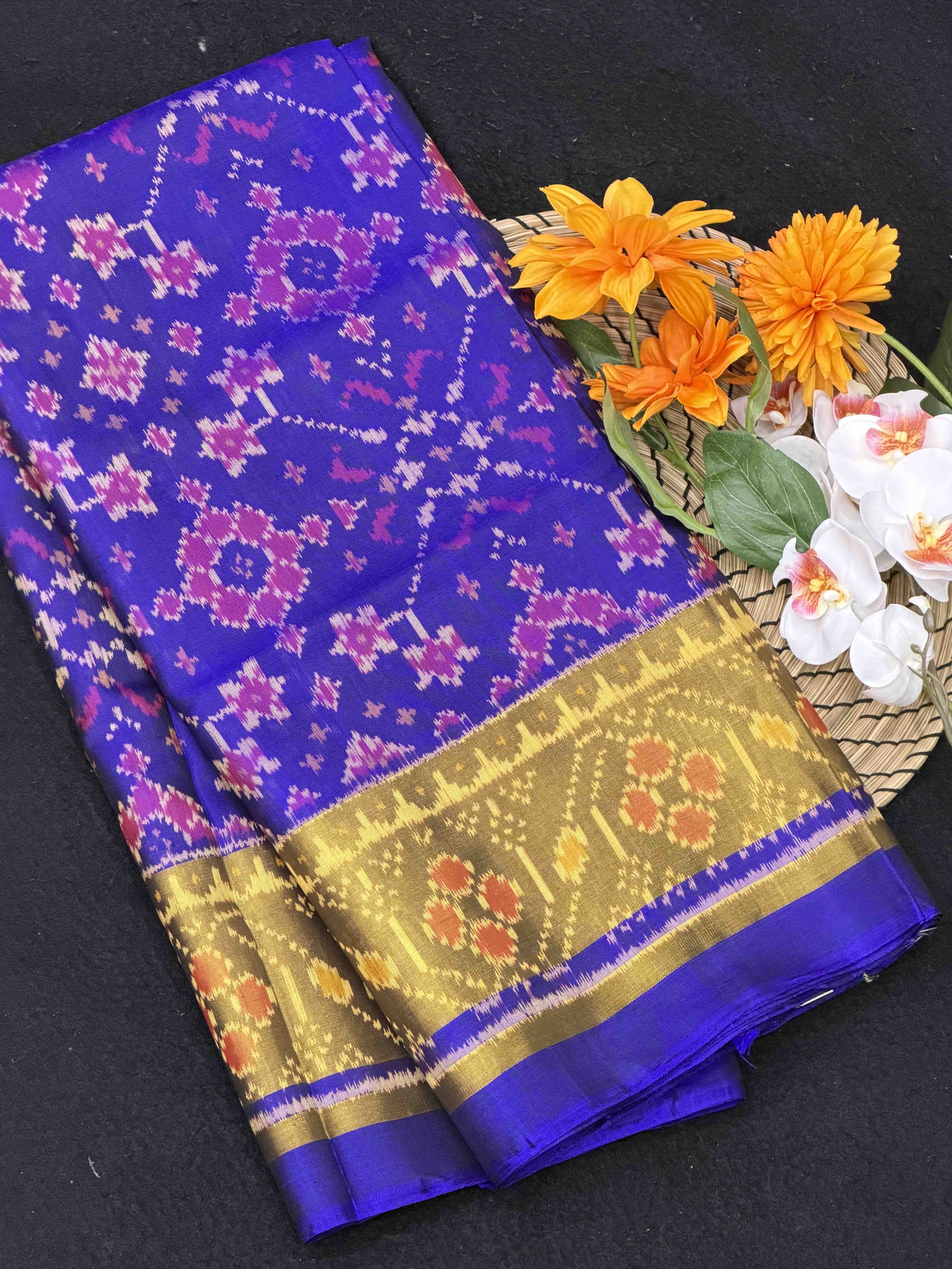 Tissue Border Navaratn Rajkot patola Saree