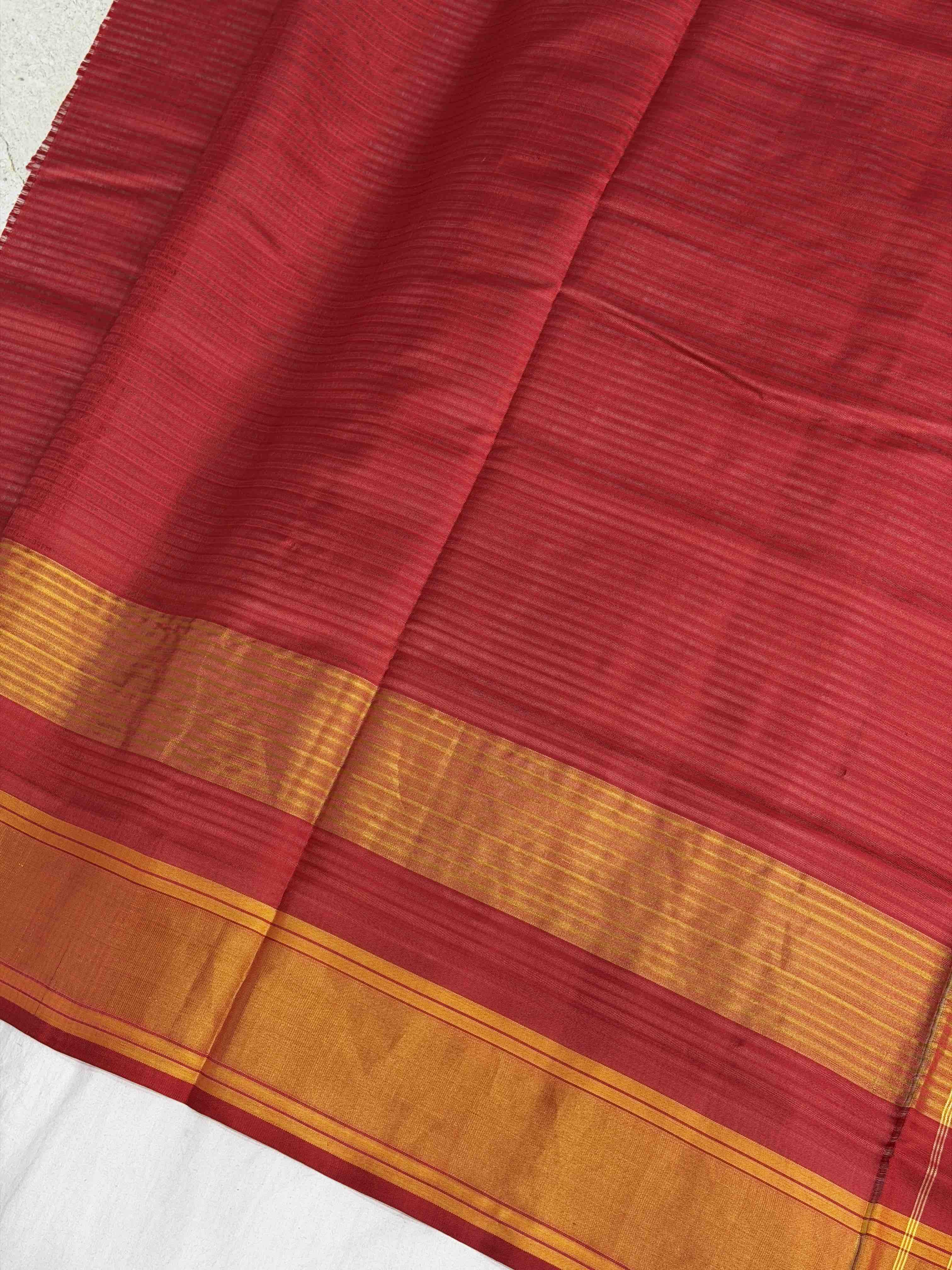 Red & parrot green Doriya Weave Rajkot Patola Saree