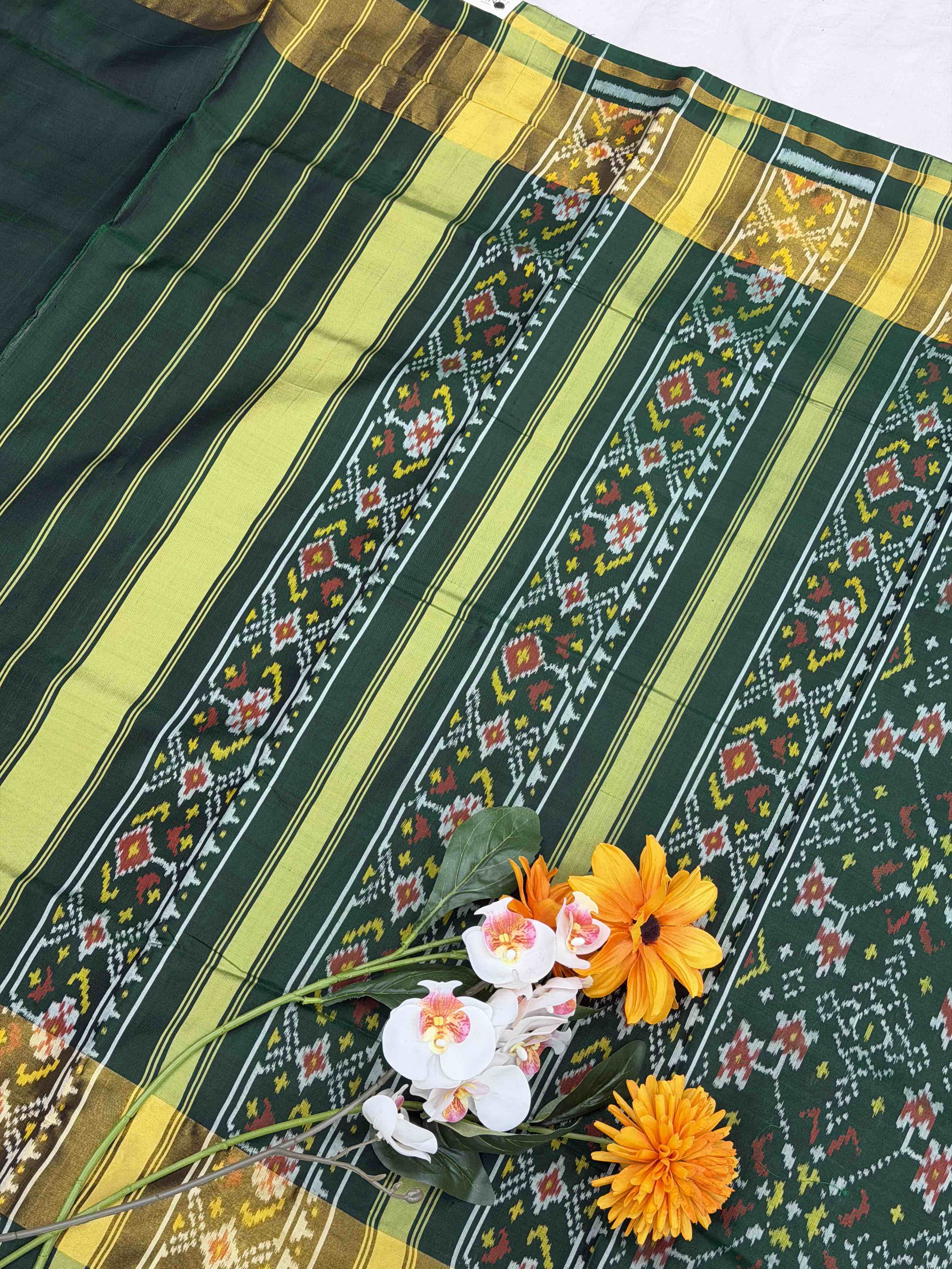 Green Navaratan Rajkot Patola Saree