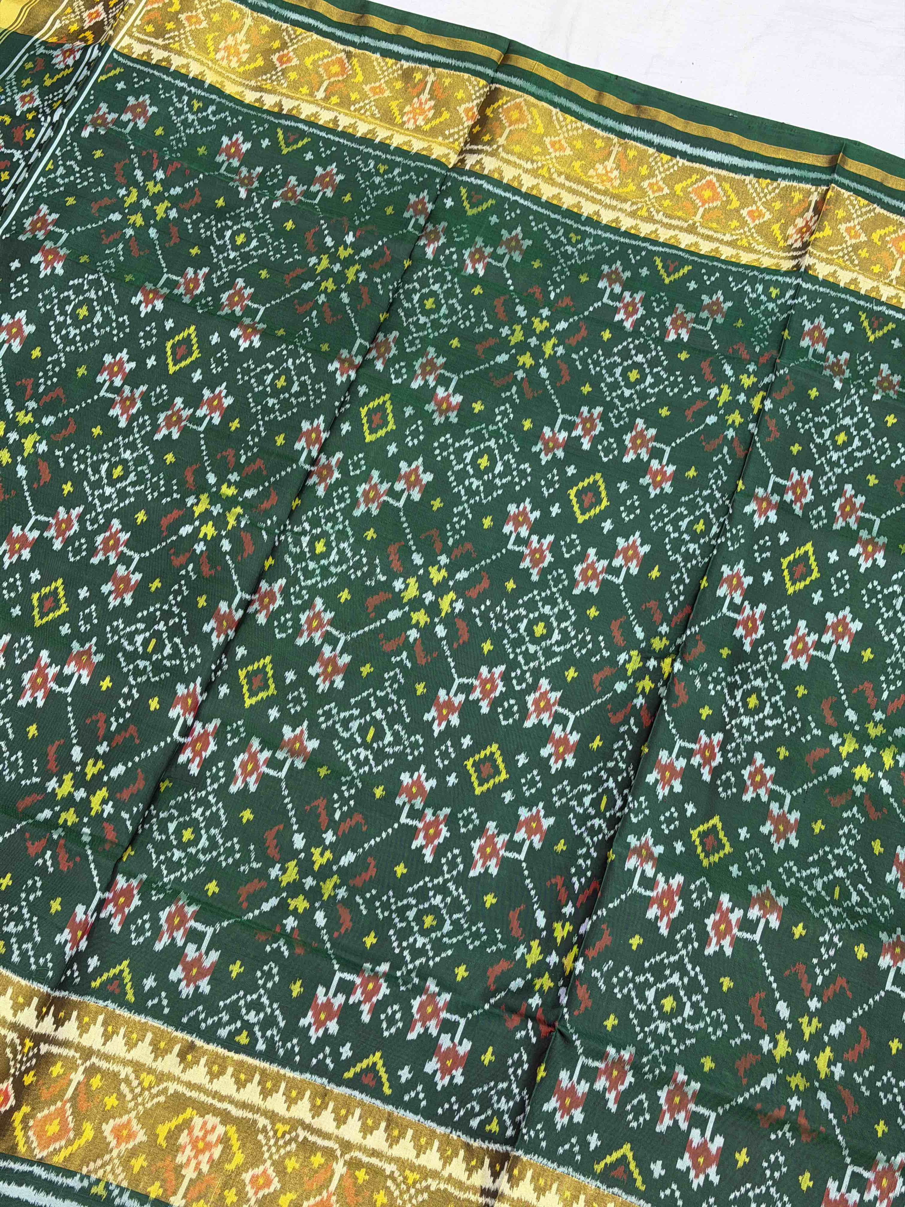Green Navaratan Rajkot Patola Saree