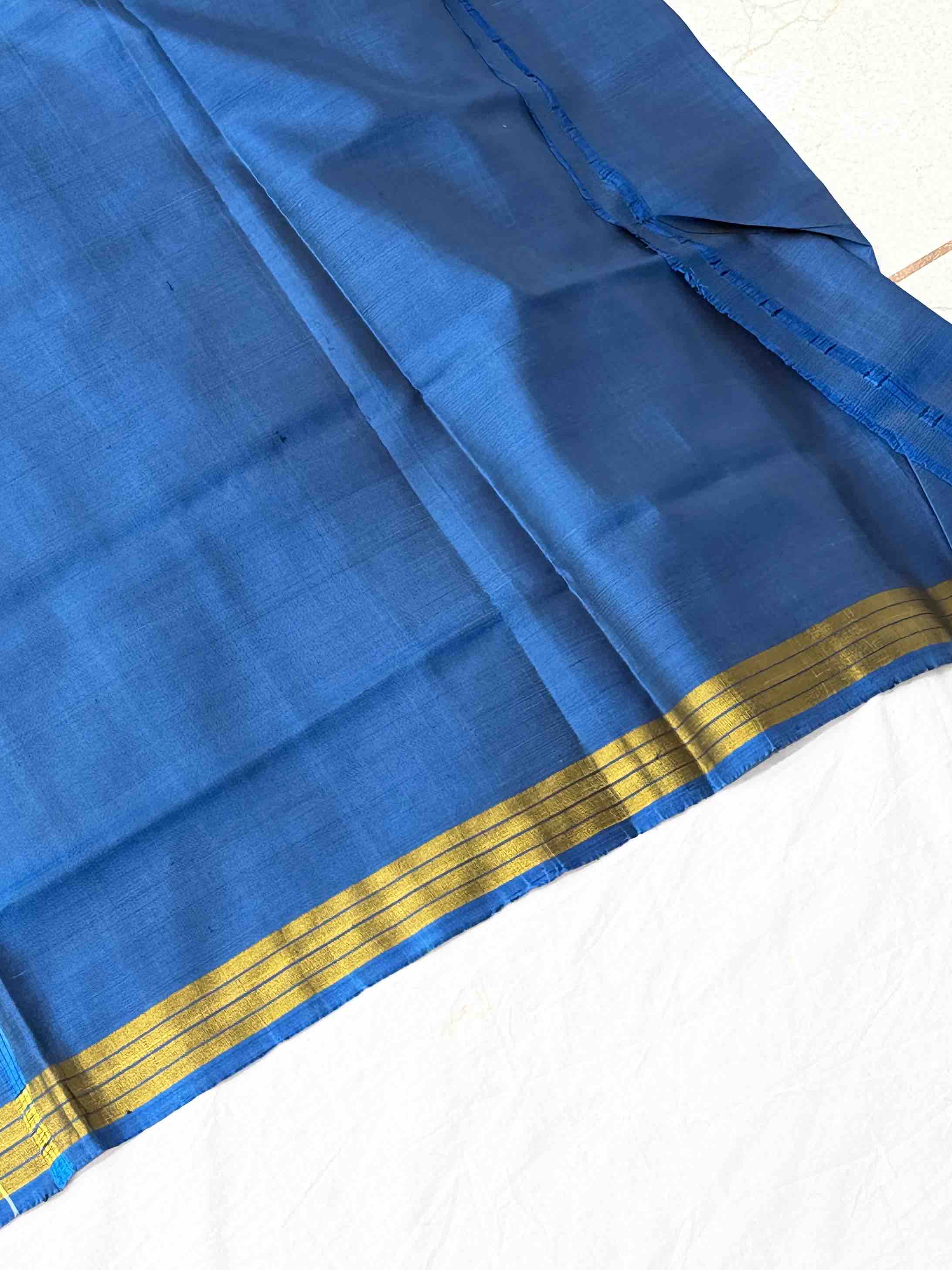Cobalt blue Manekchawk Rajkot Patola Saree