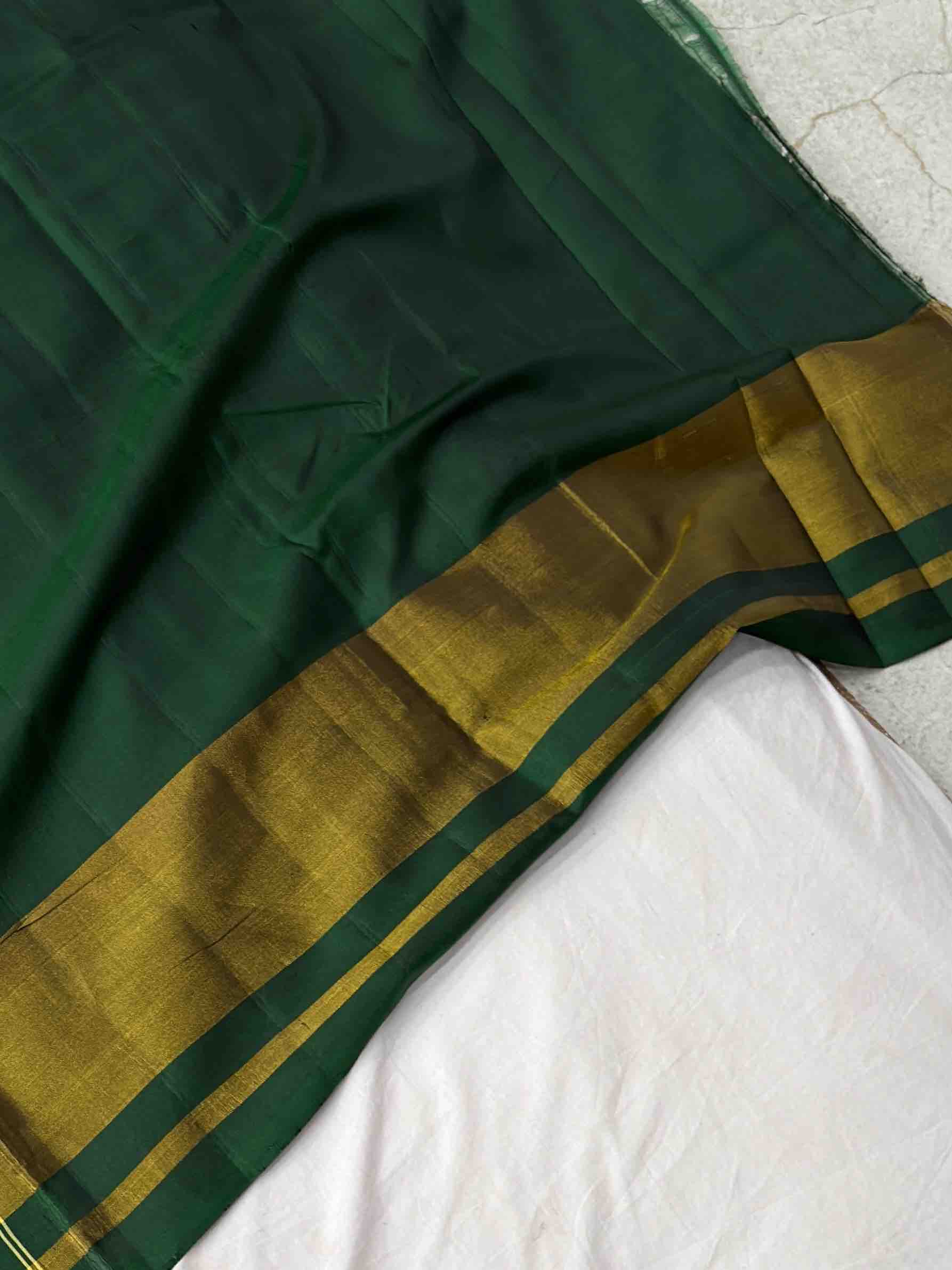 Full green Panbhat Rajkot Patola Saree