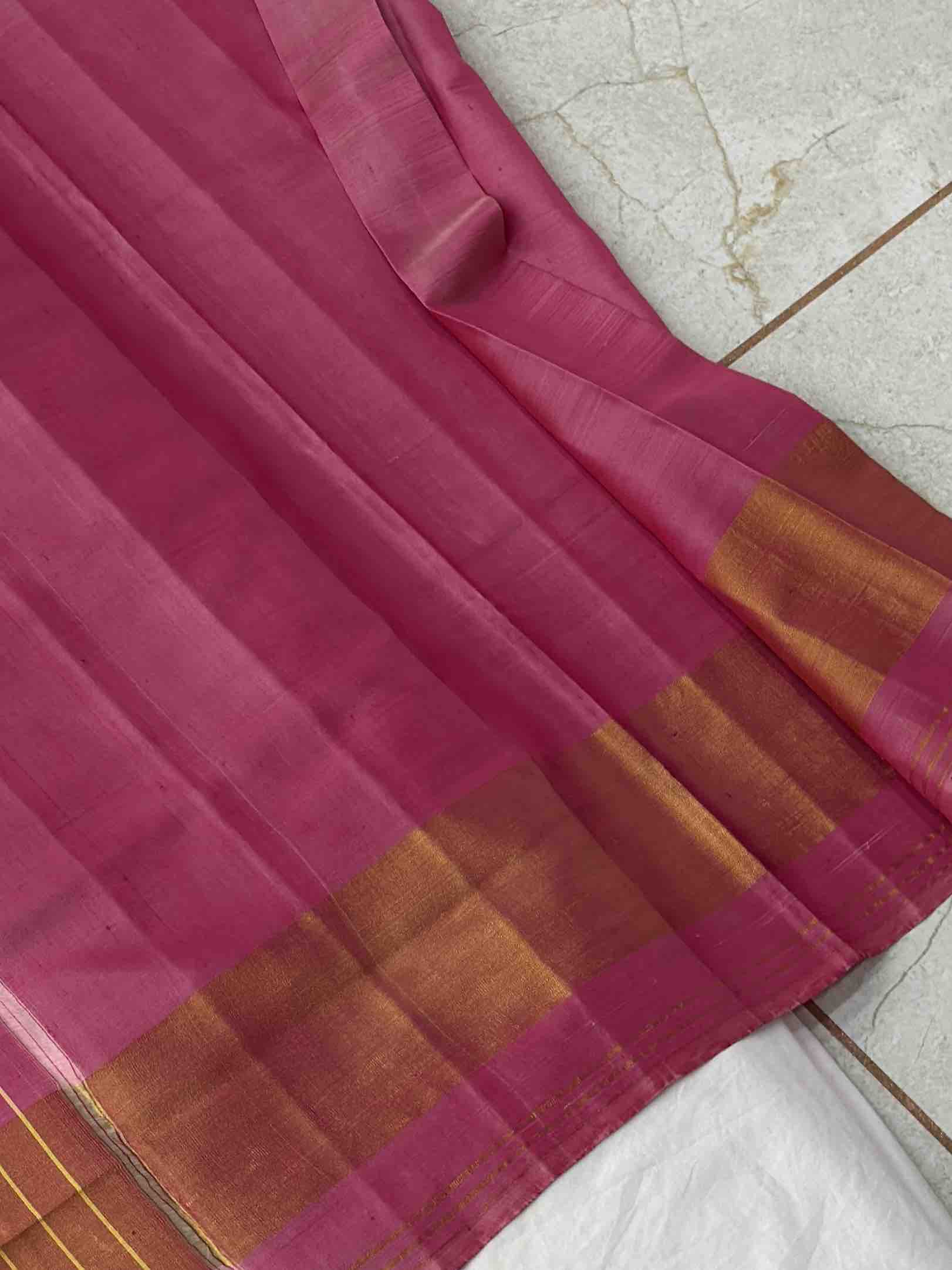 Bany Pink navratan Hathi Rajkot Patola Saree