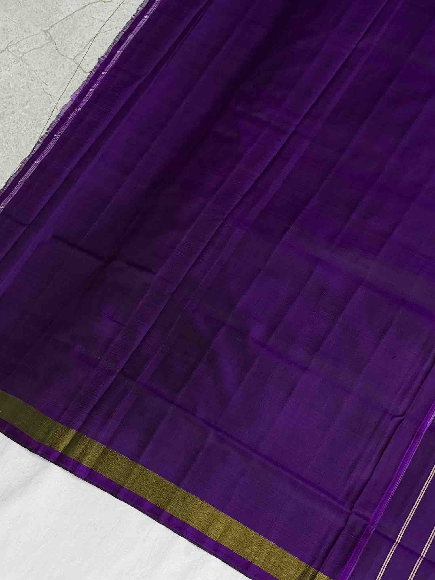 Purple creeper Design Rajkot Patola Saree