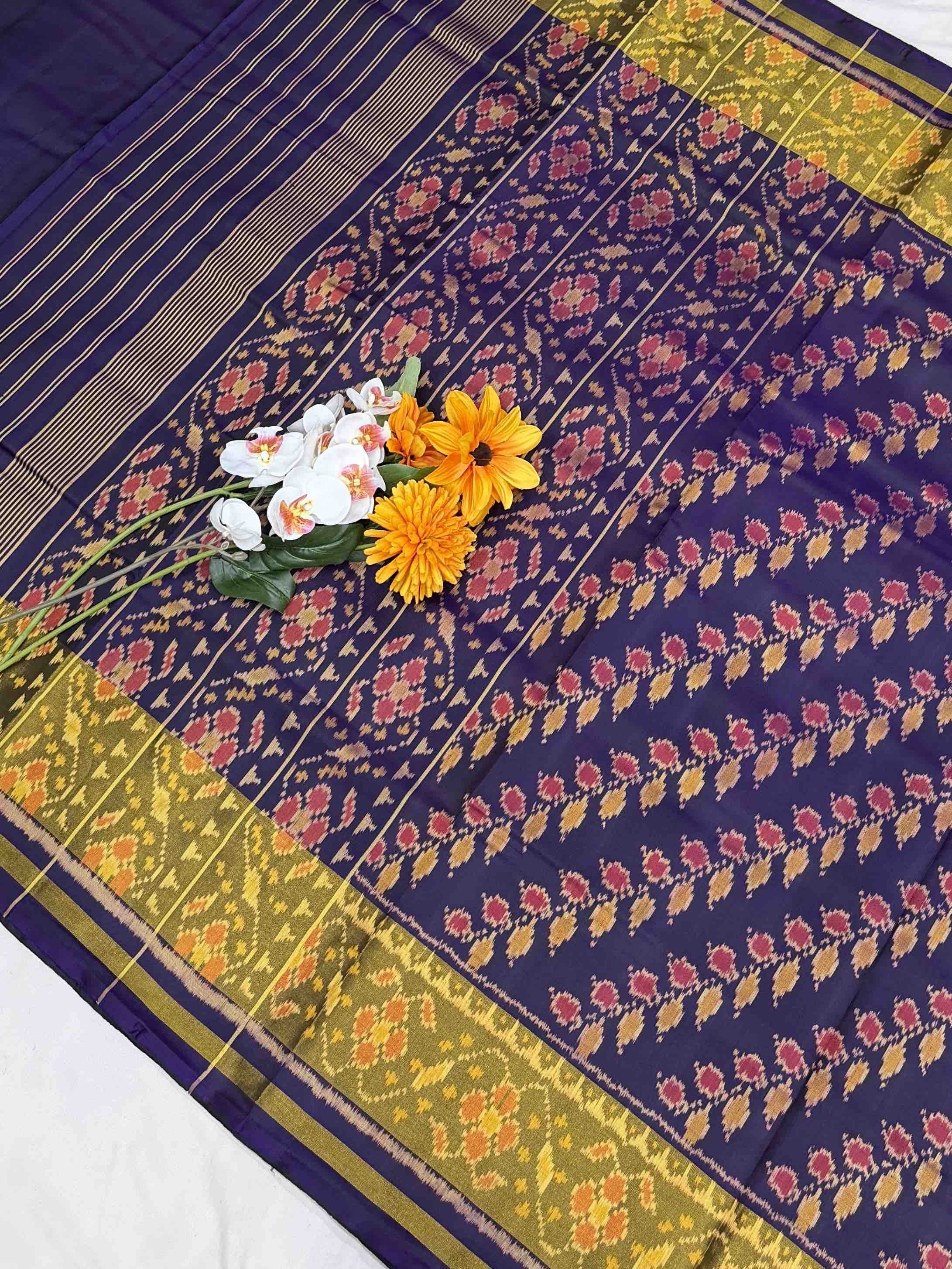 Purple ambadal Rajkot Patola Saree