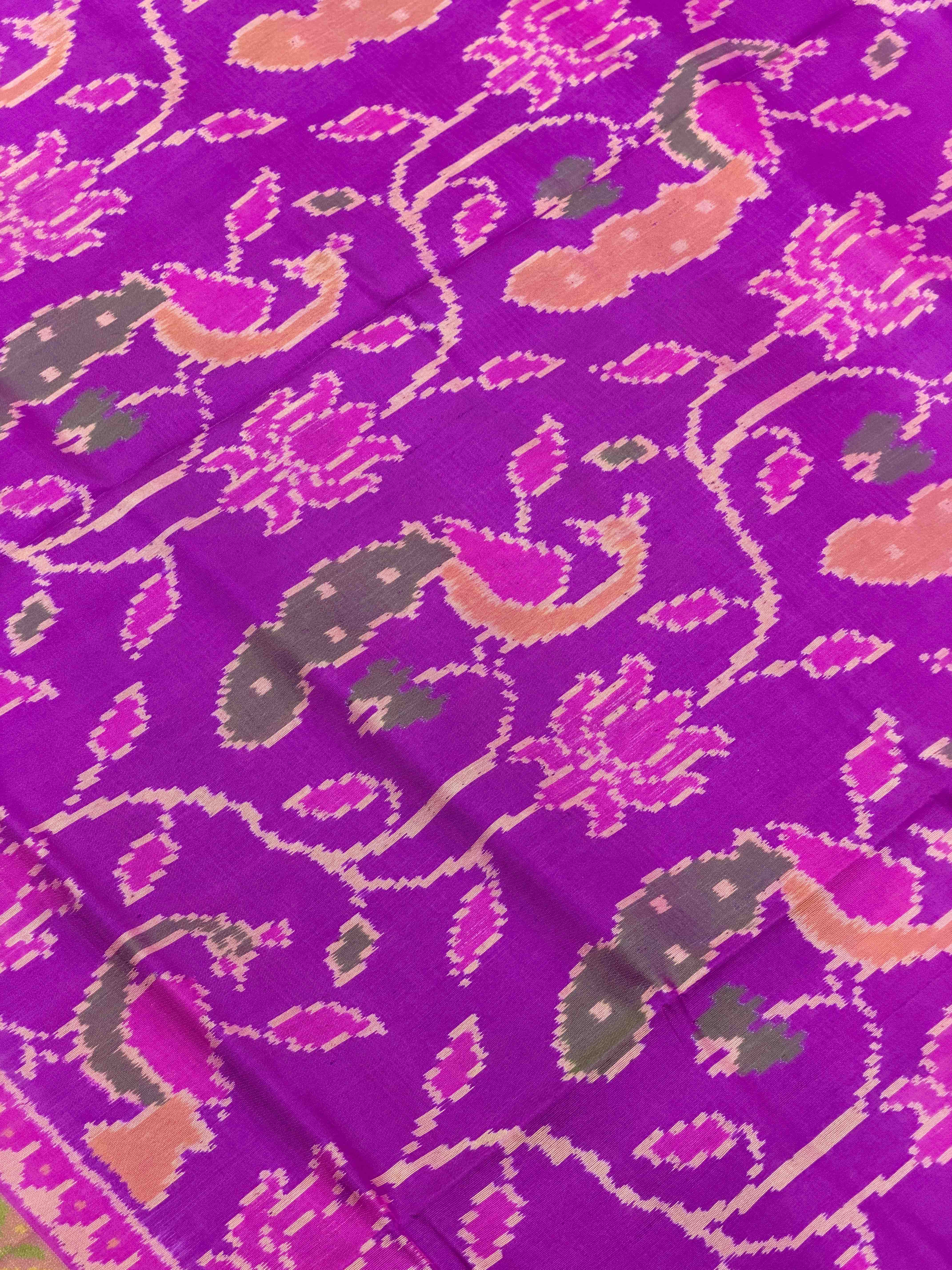 Pink & purple Designer Patola Saree