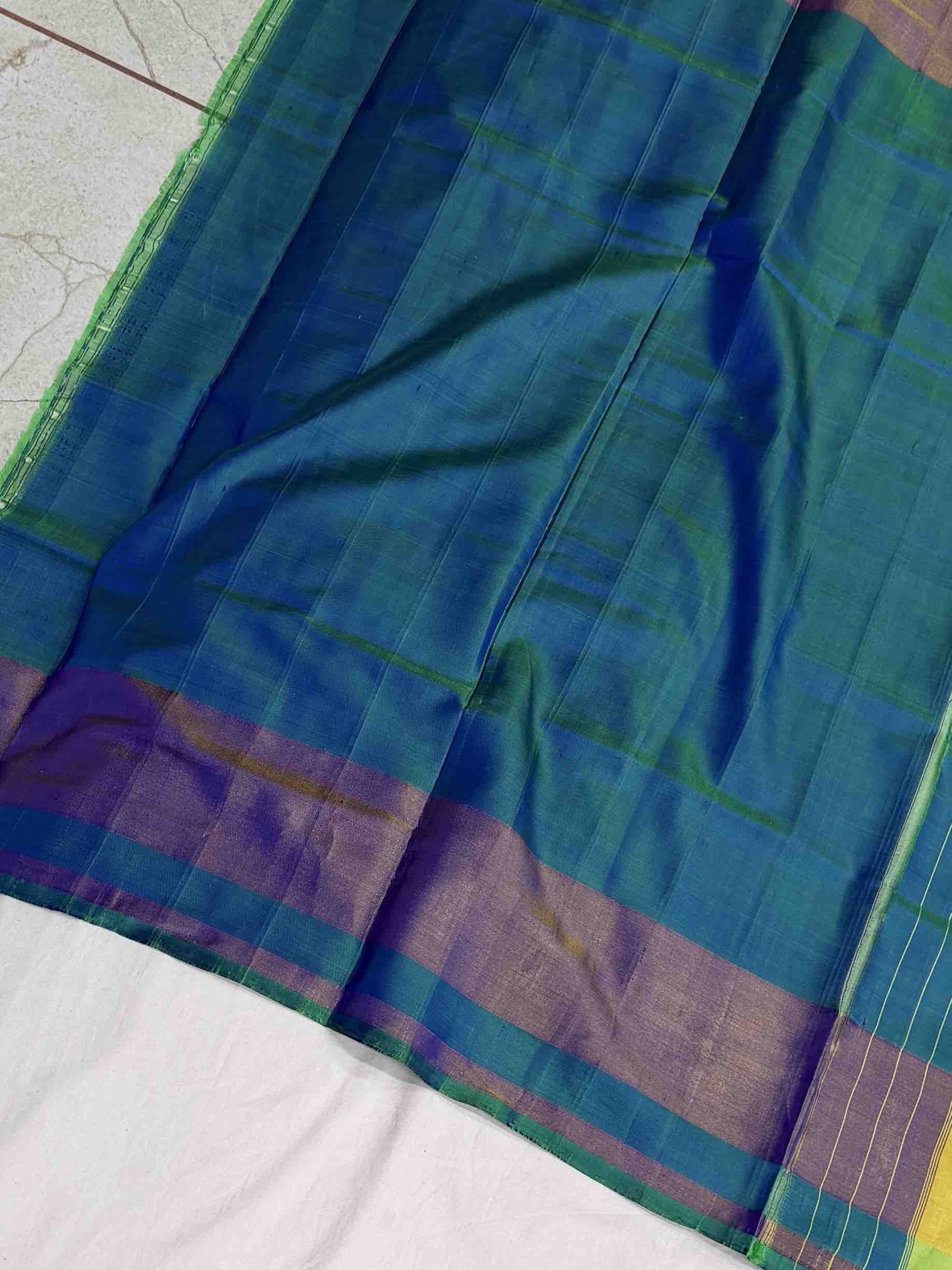 Emerald & peacock shaded Panchanda Rajkot Patola Saree