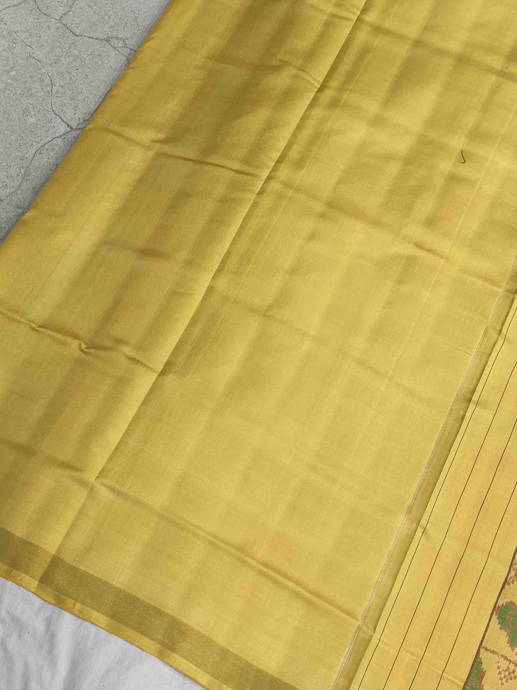 Light Yellow & Peach shade fancy Patola Saree