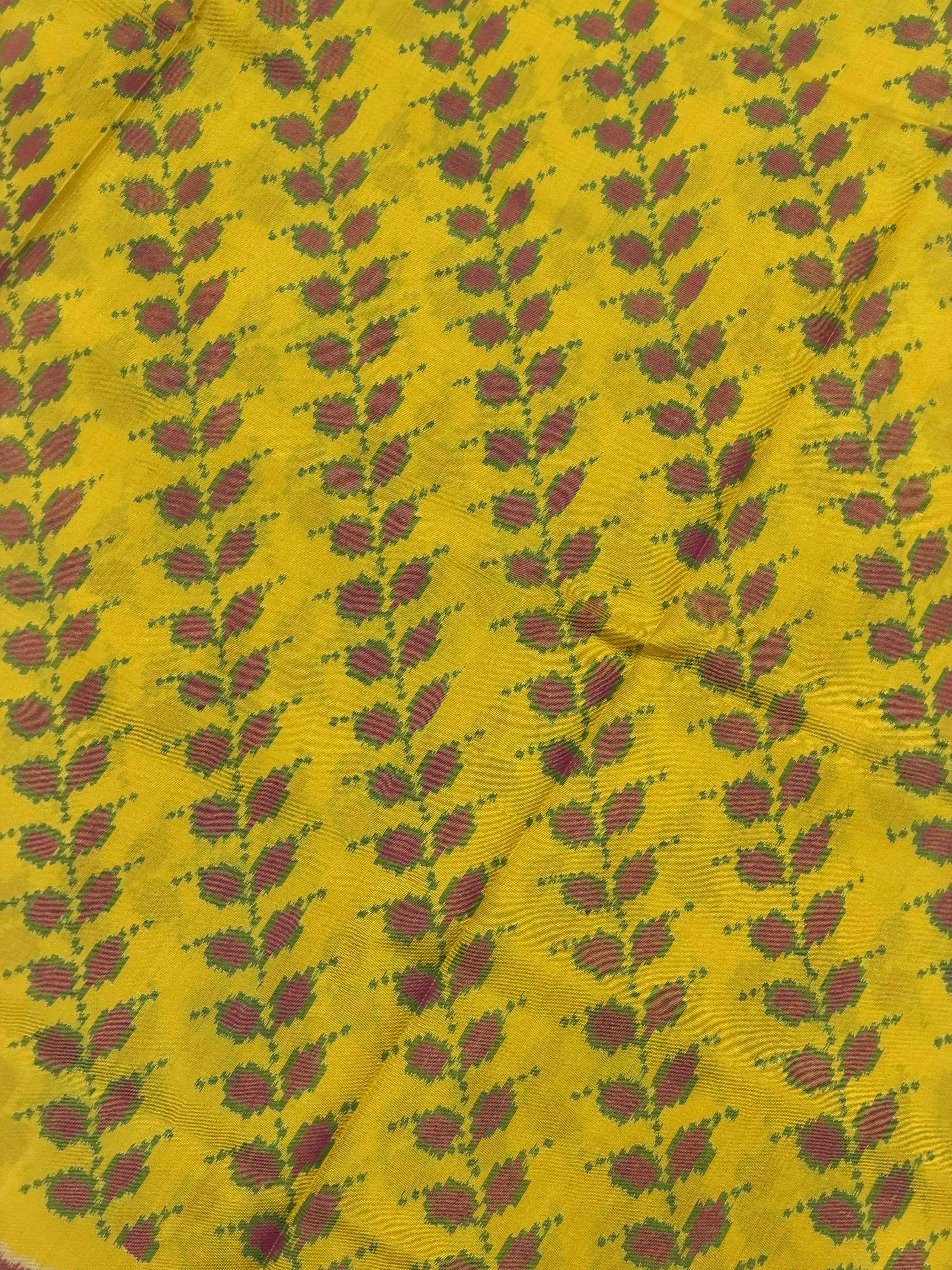 Peach & yellow ambadal Rajkot Patola Saree