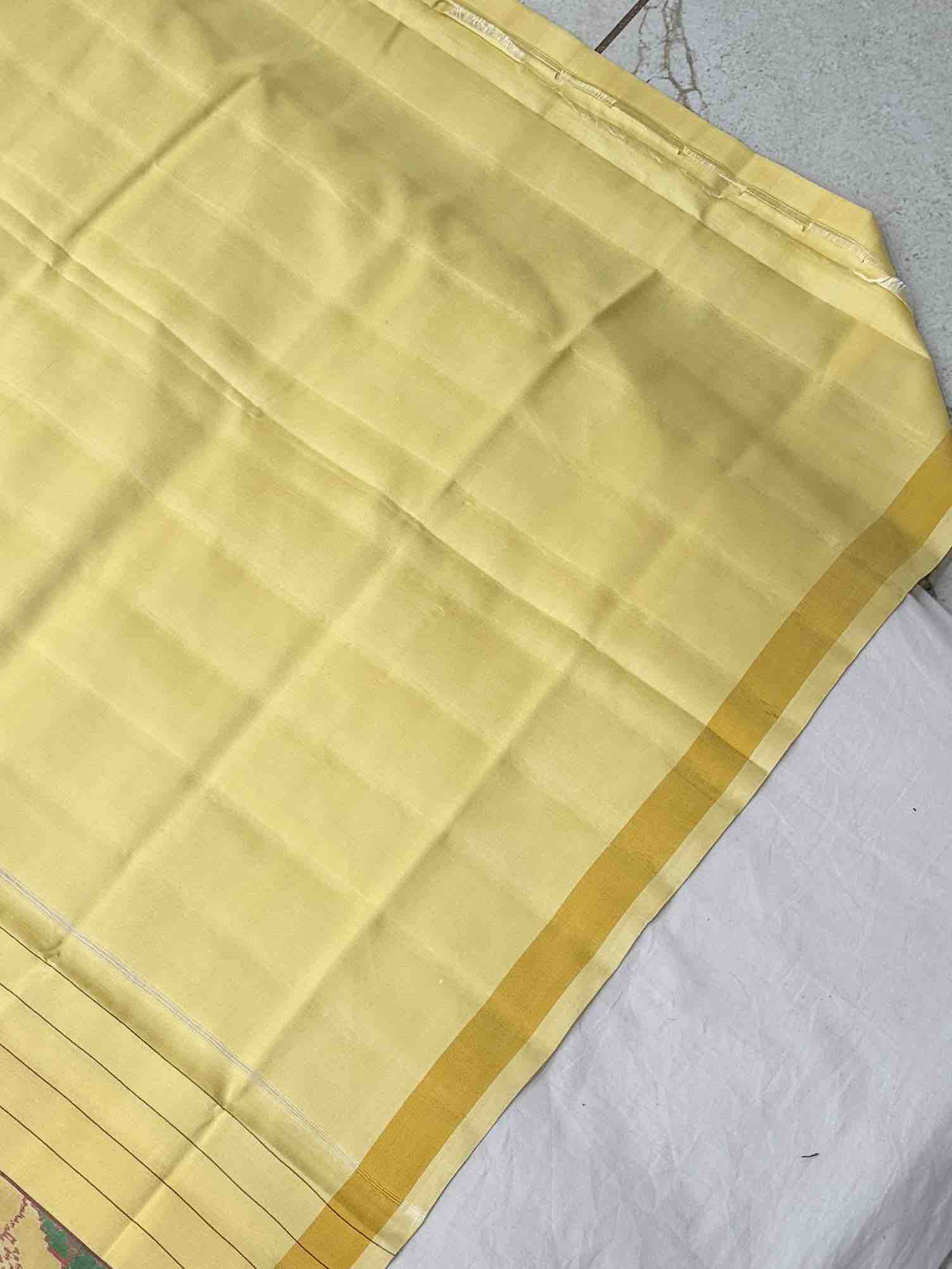 Beige white & Light blue Bandhani Design Single Ikat patola