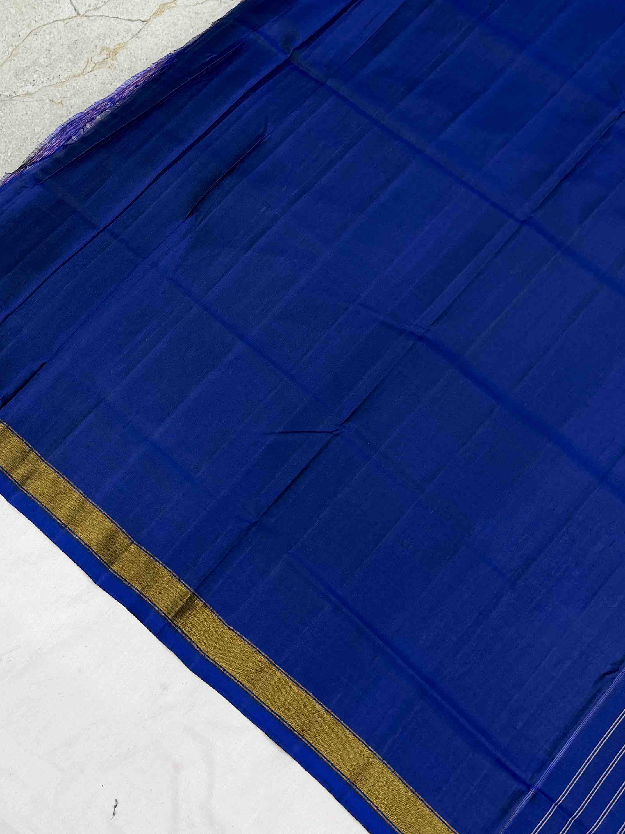 Blue Panchnda with motifs desing Rajkot patola saree