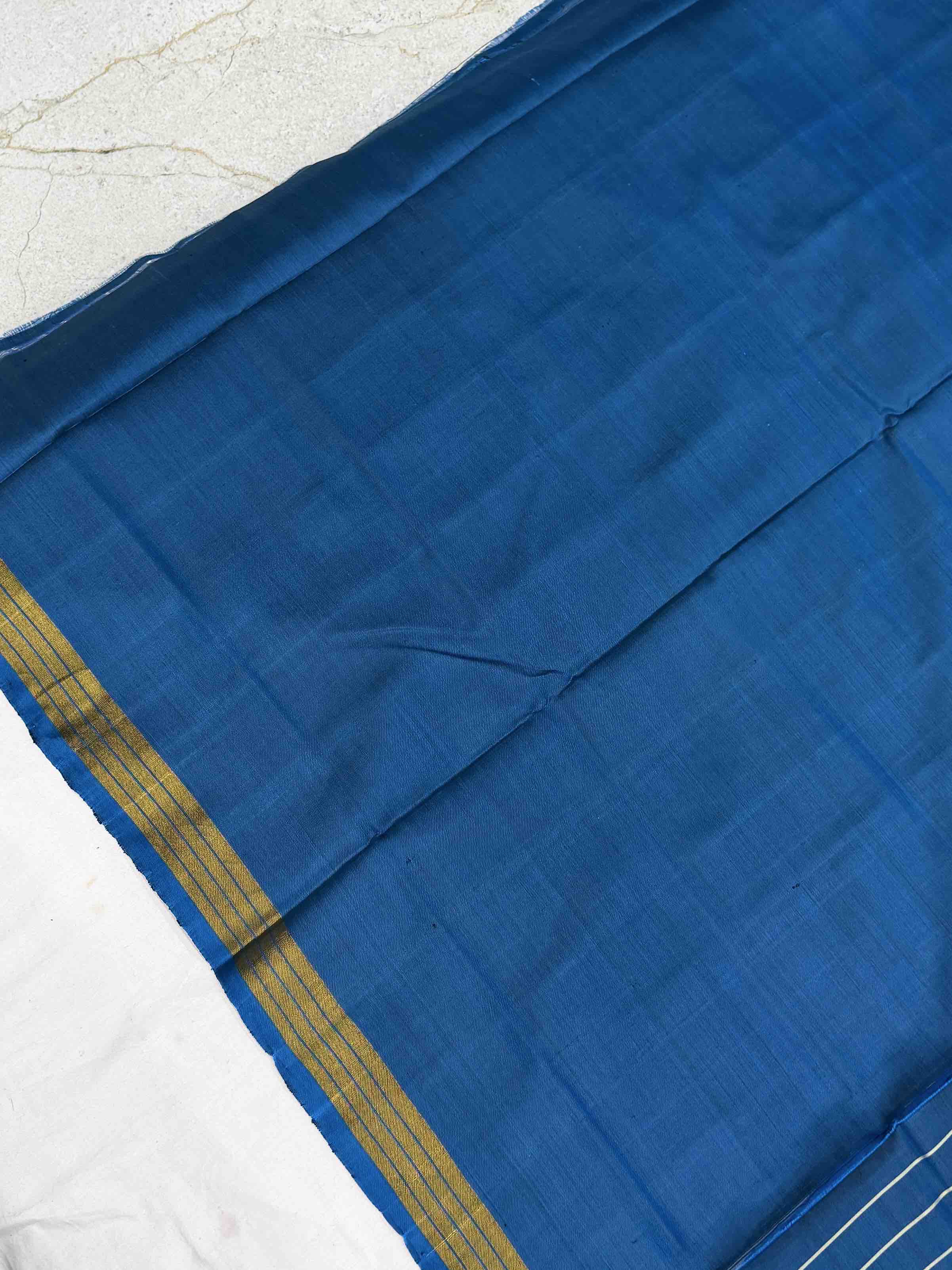 Traditional Peacok blue Navratan Rajkot Patola Saree
