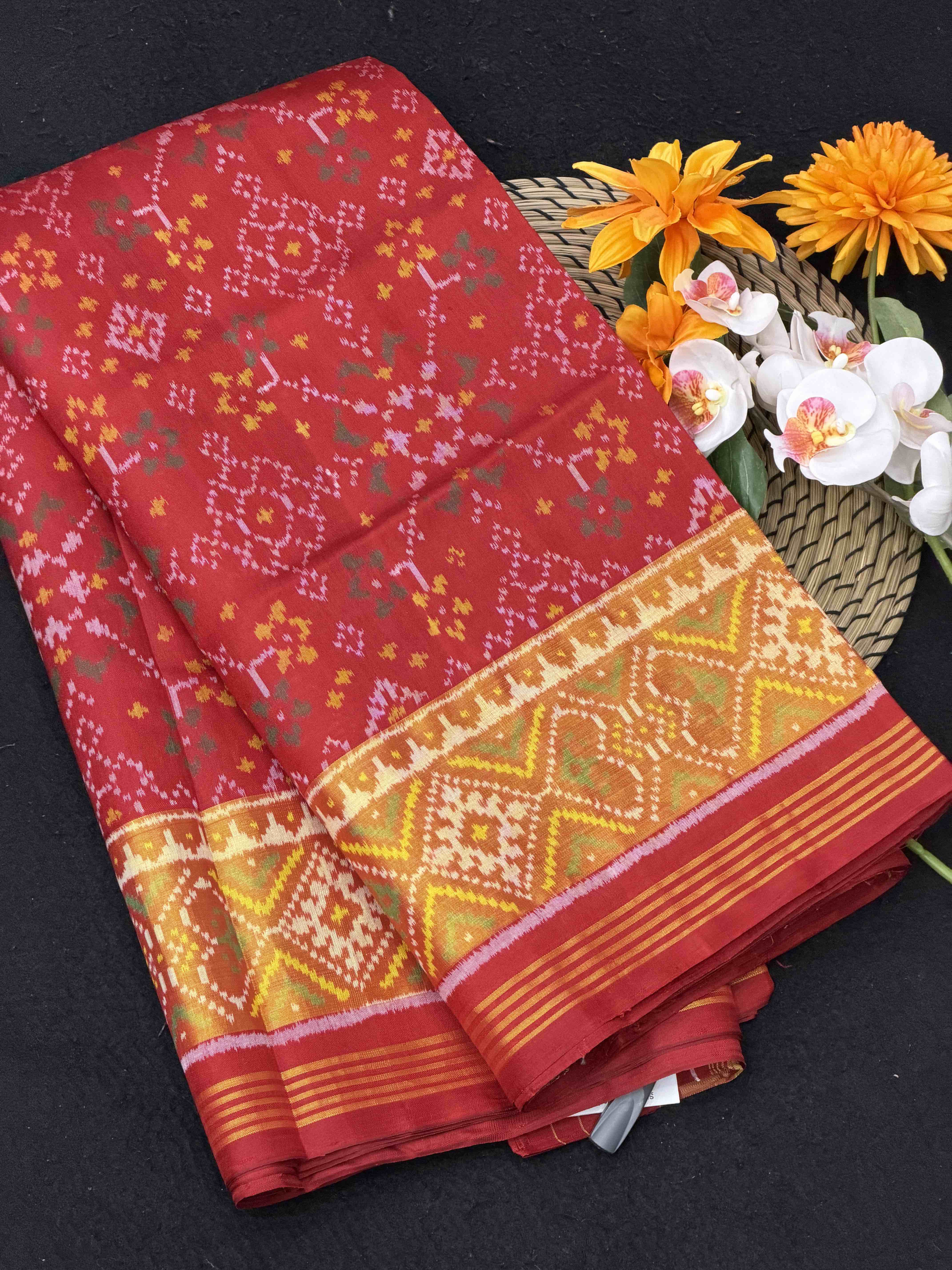 Red Navaratan Rajkot Patola Saree