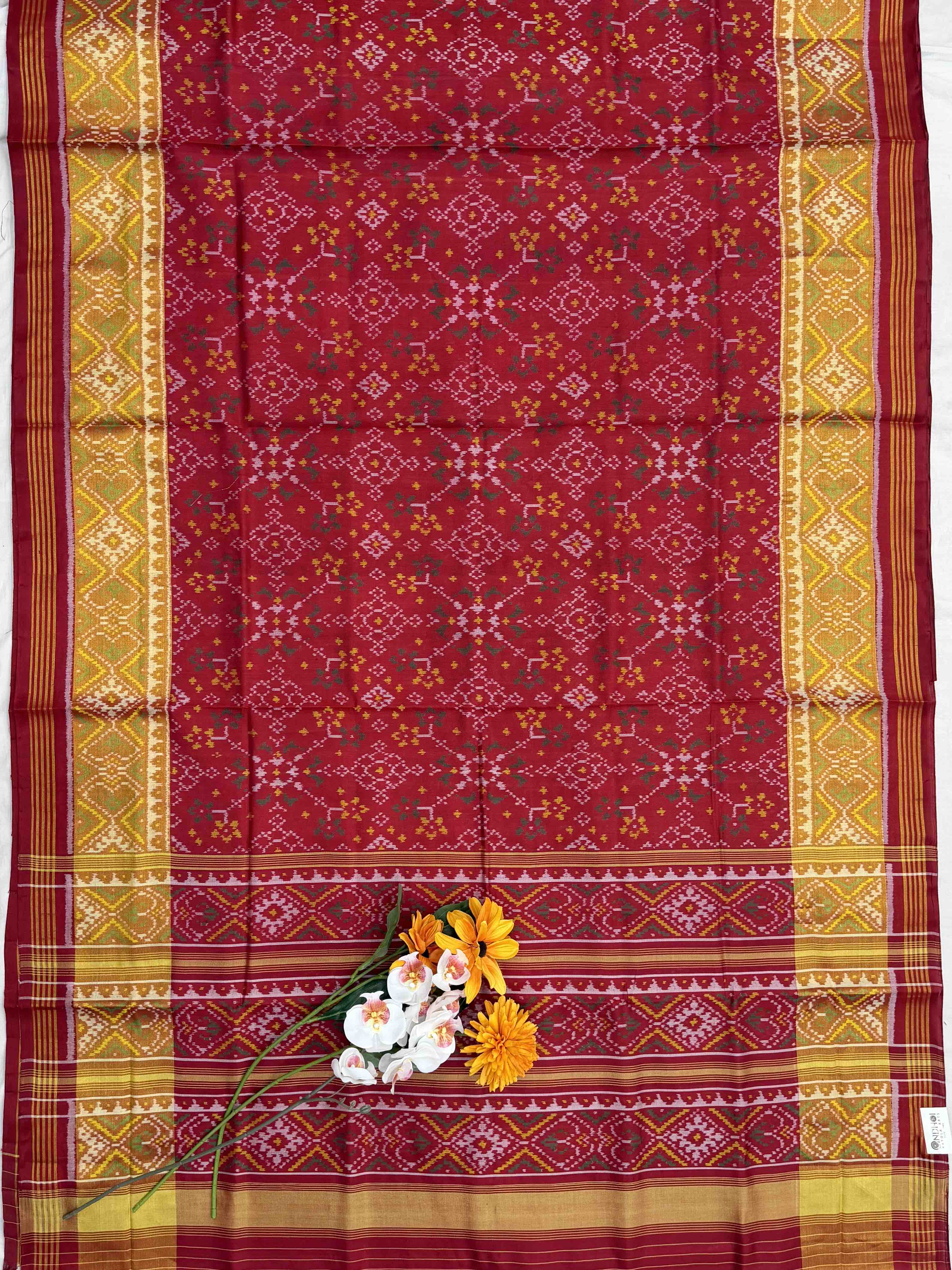 Red Navaratan Rajkot Patola Saree
