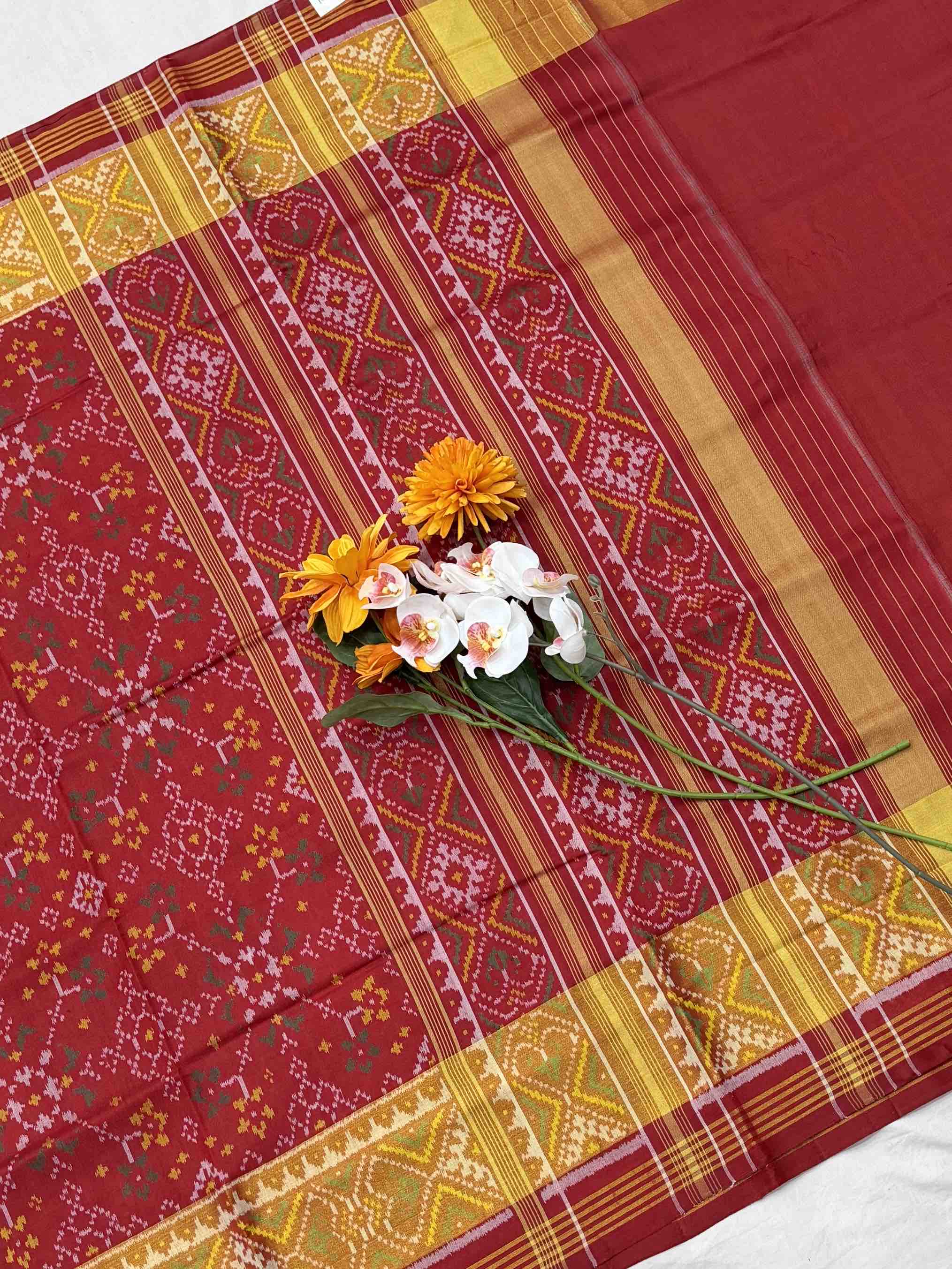 Red Navaratan Rajkot Patola Saree