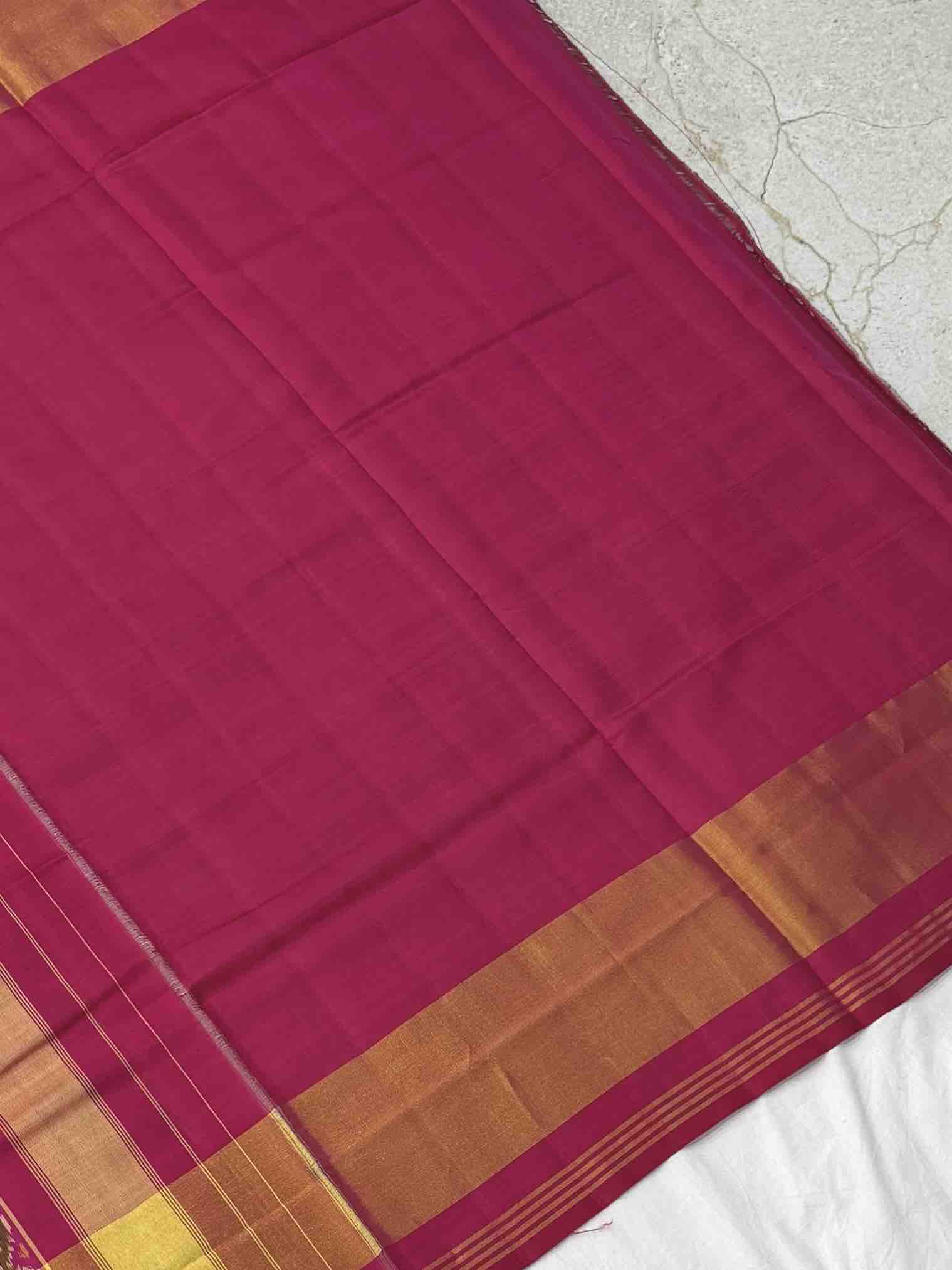 Pink & Peach Narikunj Tissue border patola Saree